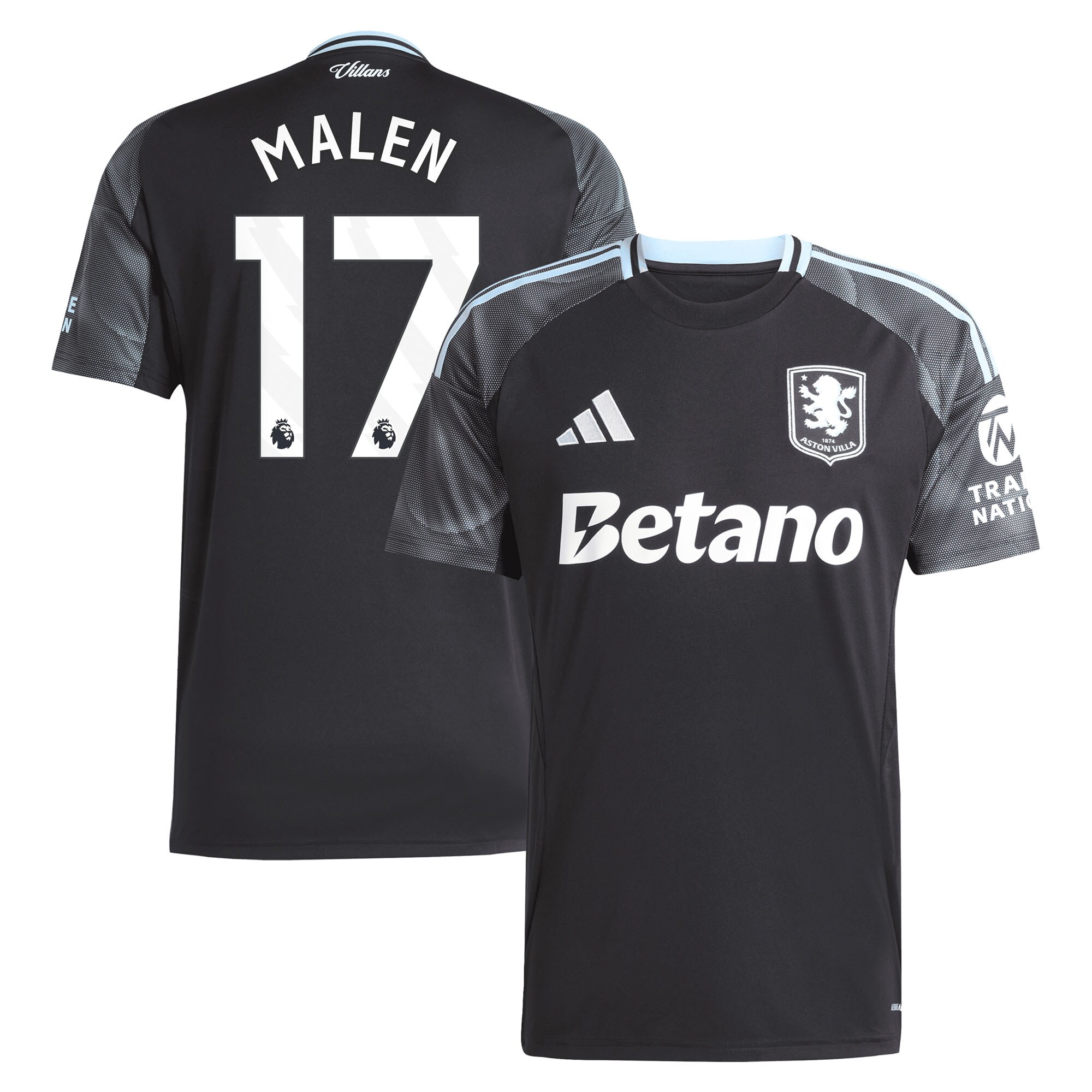 aston villa adidas away shirt 2025-26 with malen 17 printing Collection - Official Aston Villa Shirts & Jerseys