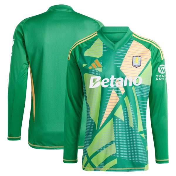aston villa adidas goalkeeper shirt 2024-25 – long sleeve – 201964009 with custom printing Collection - Official Aston Villa Shirts & Jerseys