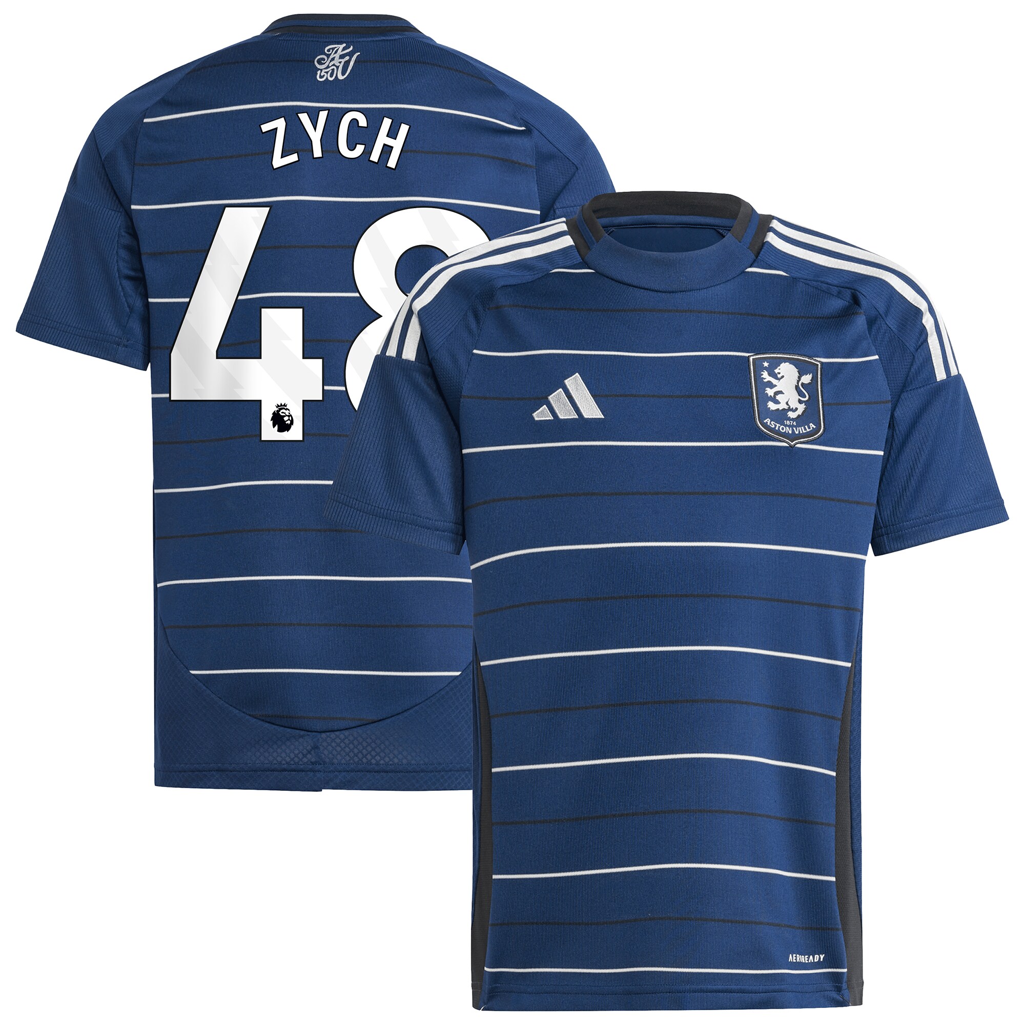 aston villa adidas goalkeeper shirt 2024-25 – long sleeve – kids with zych 48 printing – 202153095 Collection - Official Aston Villa Shirts & Jerseys