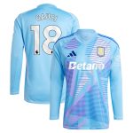 aston villa adidas goalkeeper shirt 2024-25 – long sleeve with gauci 18 printing – 202030982 Collection - Official Aston Villa Shirts & Jerseys