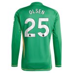 aston villa adidas goalkeeper shirt 2024-25 – long sleeve with olsen 25 printing Collection - Official Aston Villa Shirts & Jerseys