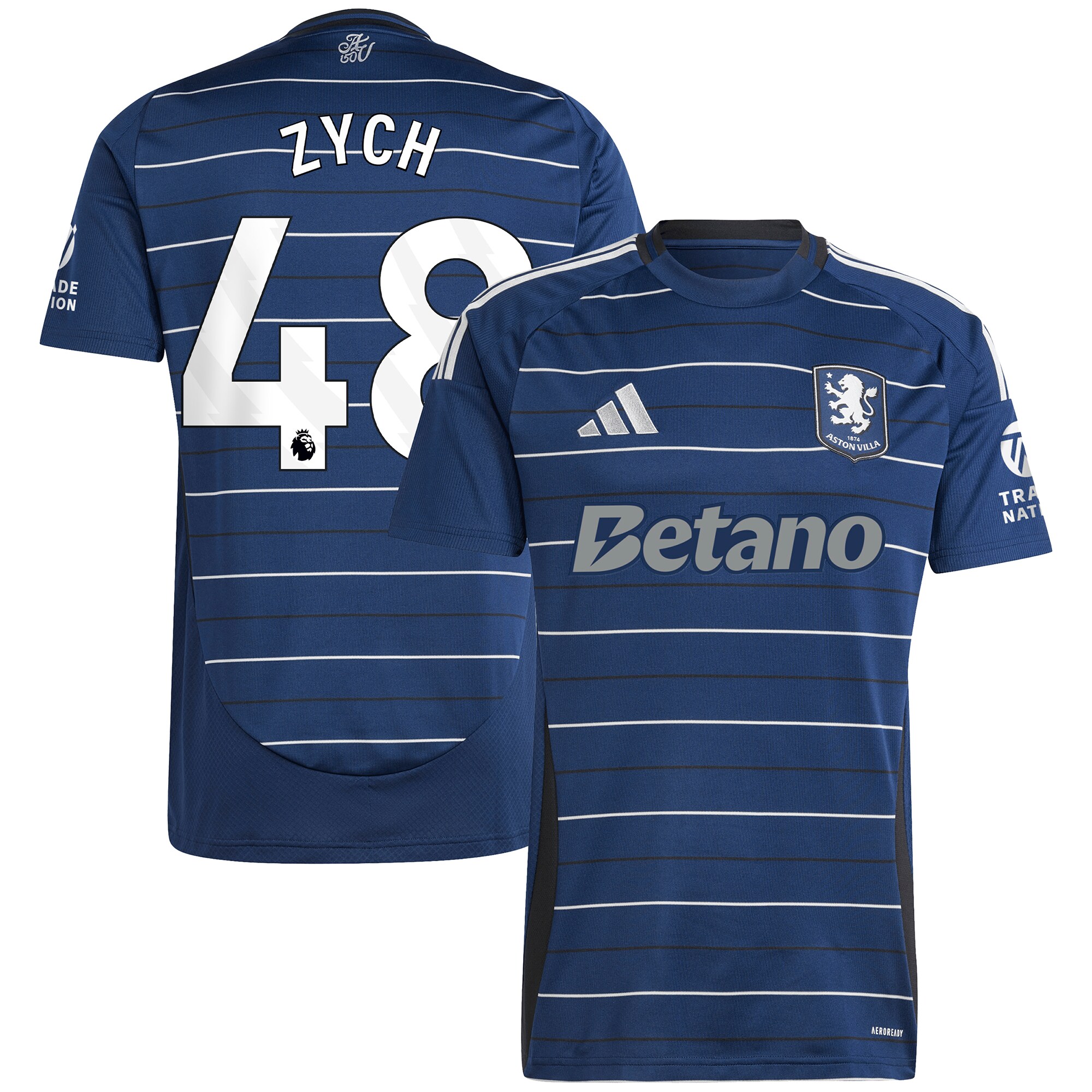 aston villa adidas goalkeeper shirt 2024-25 – long sleeve with zych 48 printing – 202153093 Collection - Official Aston Villa Shirts & Jerseys