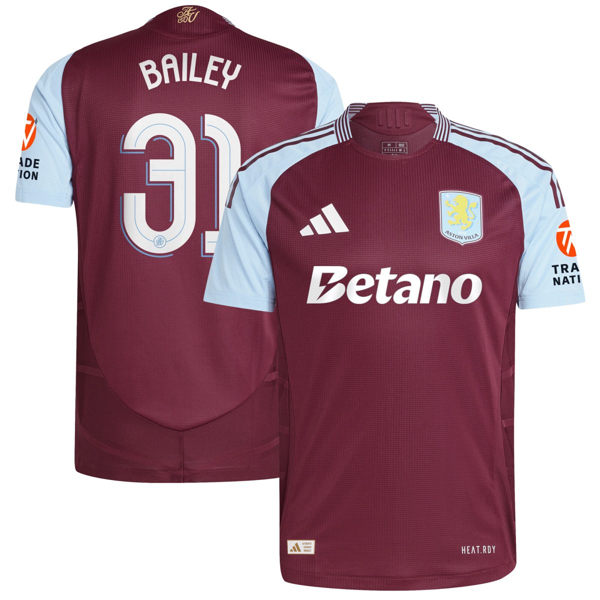 aston villa adidas home authentic shirt 2024-25 with bailey 31 cup printing Collection - Official Aston Villa Shirts & Jerseys