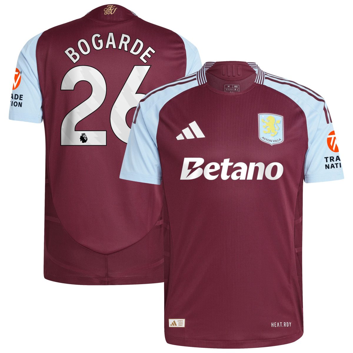 aston villa adidas home authentic shirt 2024-25 with bogarde 26 printing Collection - Official Aston Villa Shirts & Jerseys
