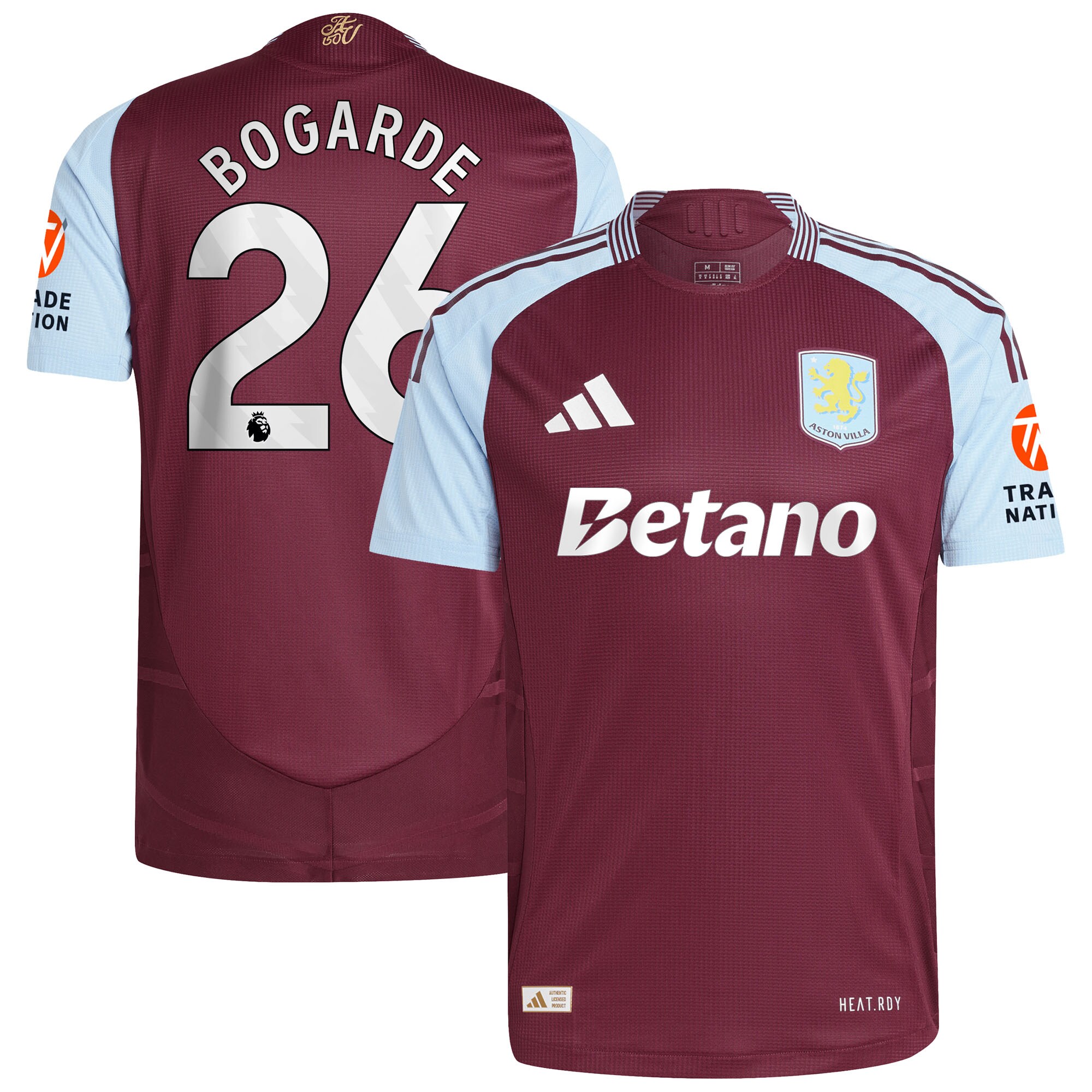 aston villa adidas home authentic shirt 2024-25 with bogarde 26 printing Collection - Official Aston Villa Shirts & Jerseys