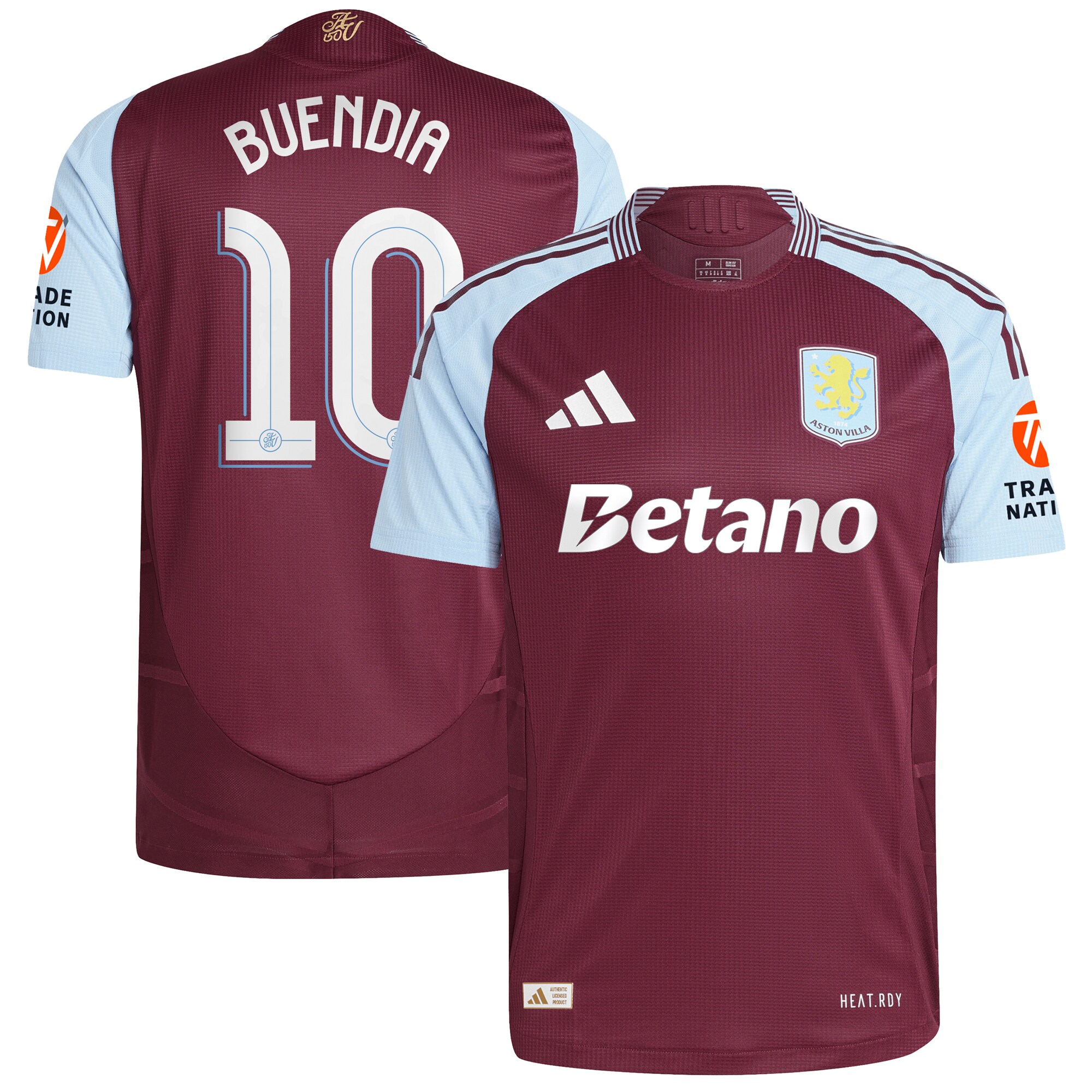 aston villa adidas home authentic shirt 2024-25 with buendia 10 cup printing Collection - Official Aston Villa Shirts & Jerseys