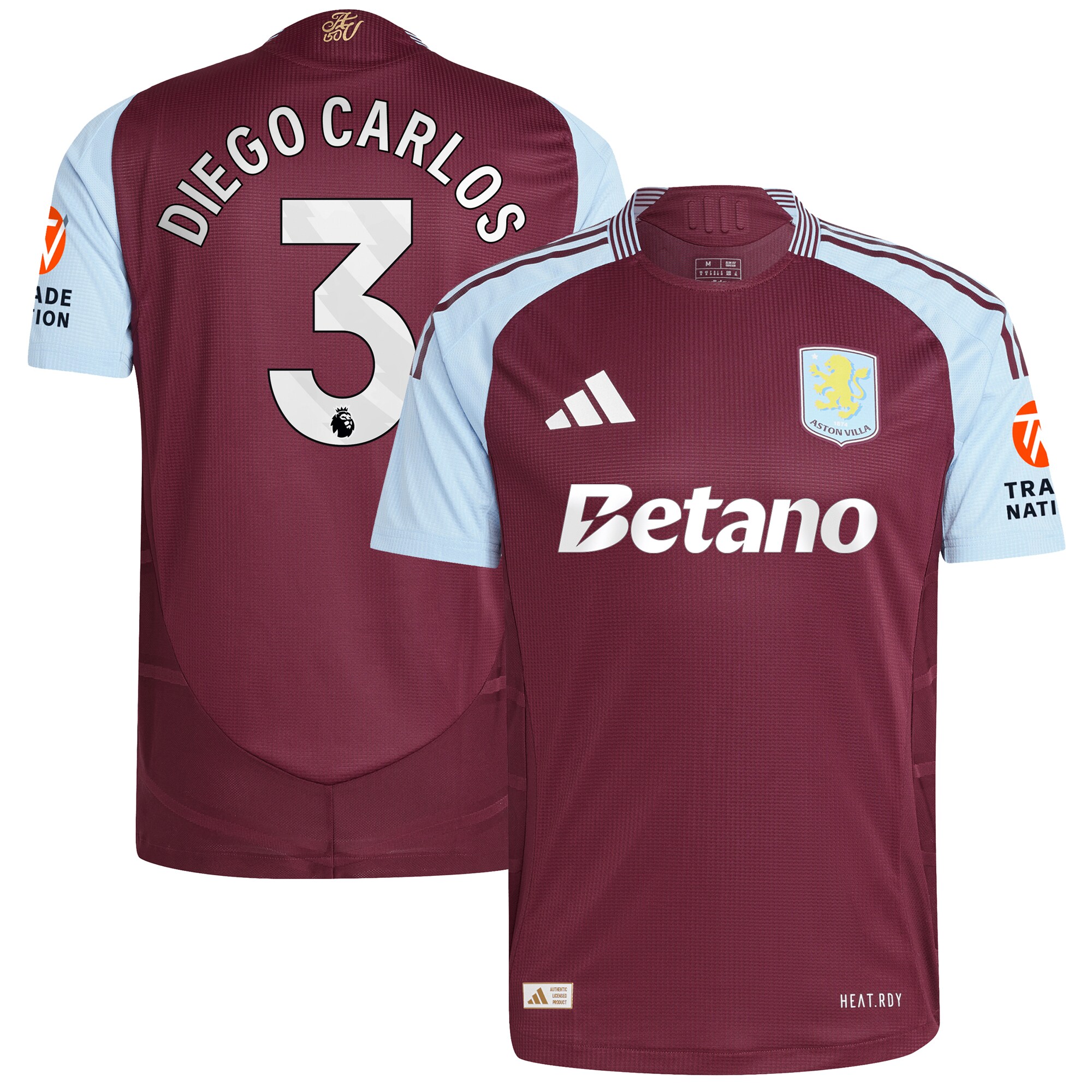 aston villa adidas home authentic shirt 2024-25 with diego carlos 3 printing Collection - Official Aston Villa Shirts & Jerseys