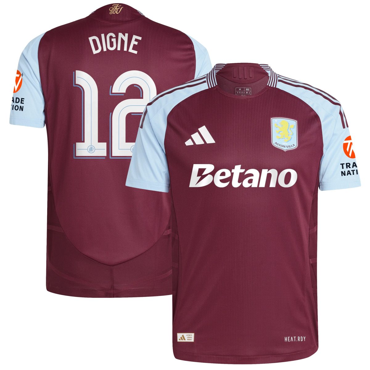 aston villa adidas home authentic shirt 2024-25 with digne 12 cup printing Collection - Official Aston Villa Shirts & Jerseys