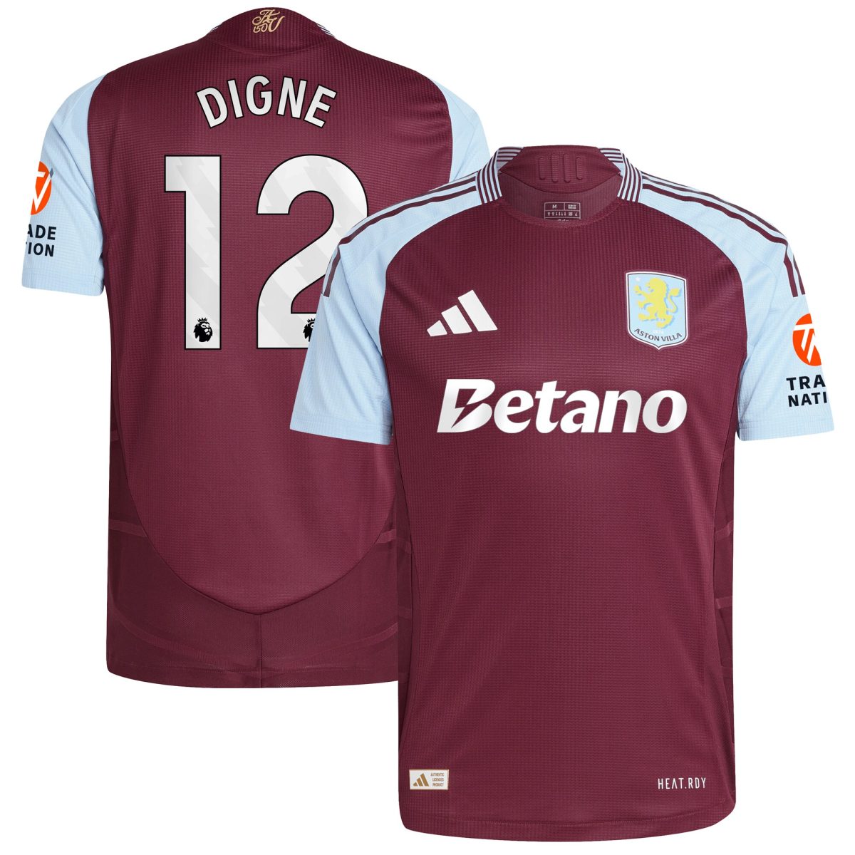 aston villa adidas home authentic shirt 2024-25 with digne 12 printing Collection - Official Aston Villa Shirts & Jerseys
