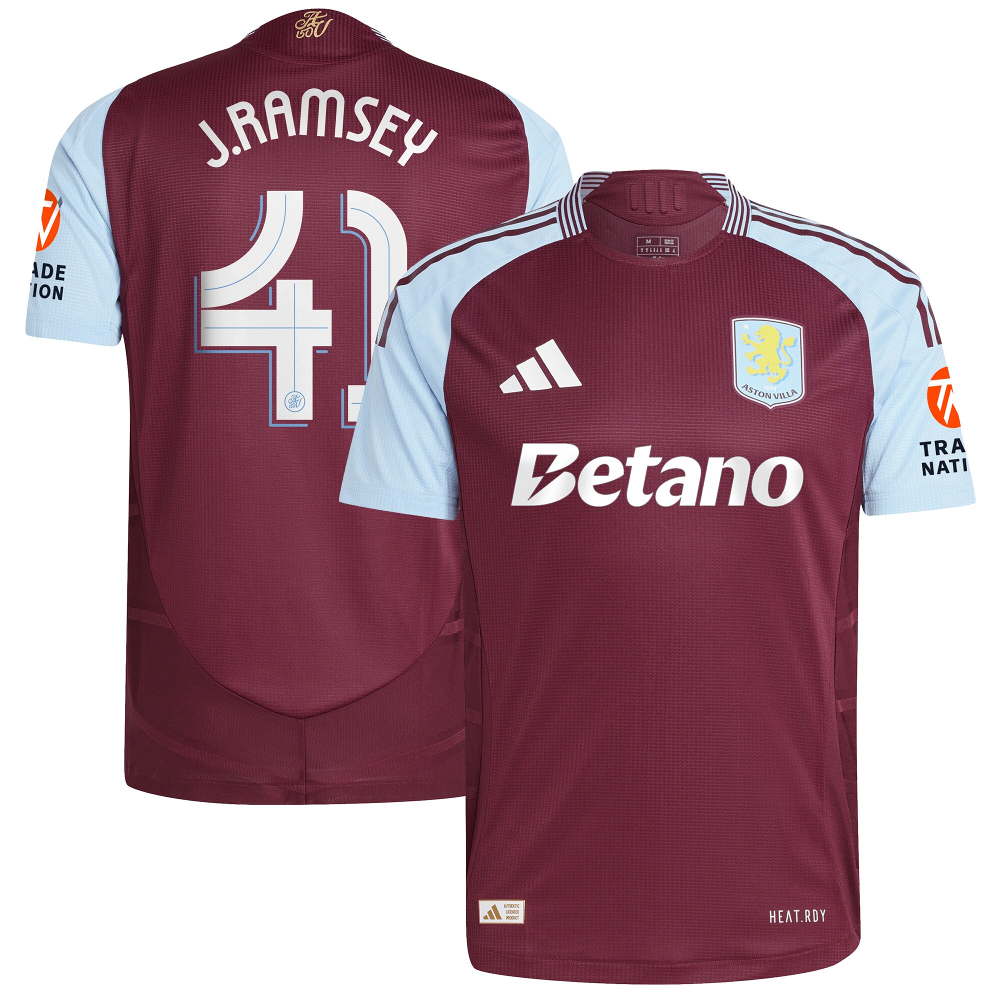 aston villa adidas home authentic shirt 2024-25 with j. ramsey 41 cup printing Collection - Official Aston Villa Shirts & Jerseys