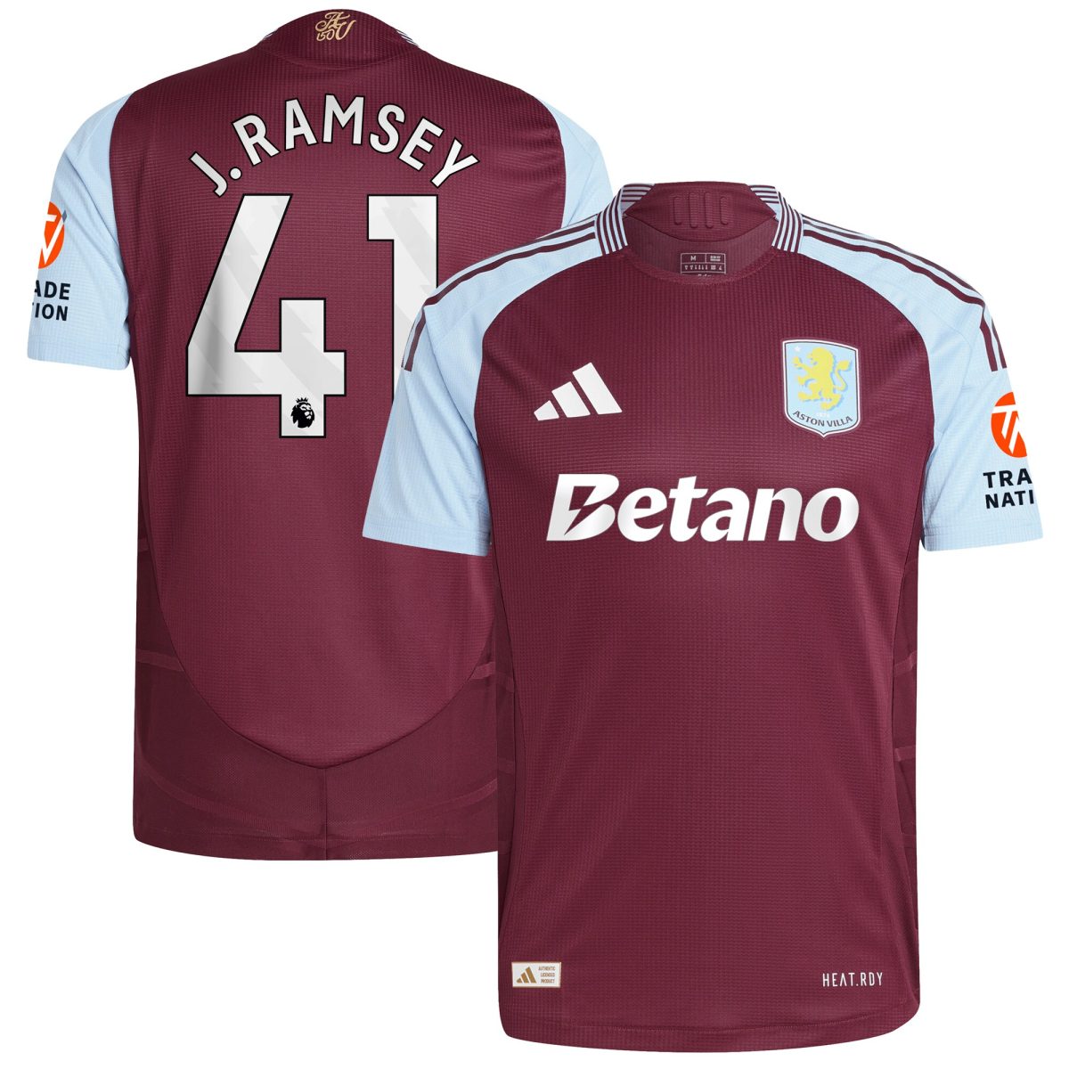 aston villa adidas home authentic shirt 2024-25 with j. ramsey 41 printing Collection - Official Aston Villa Shirts & Jerseys
