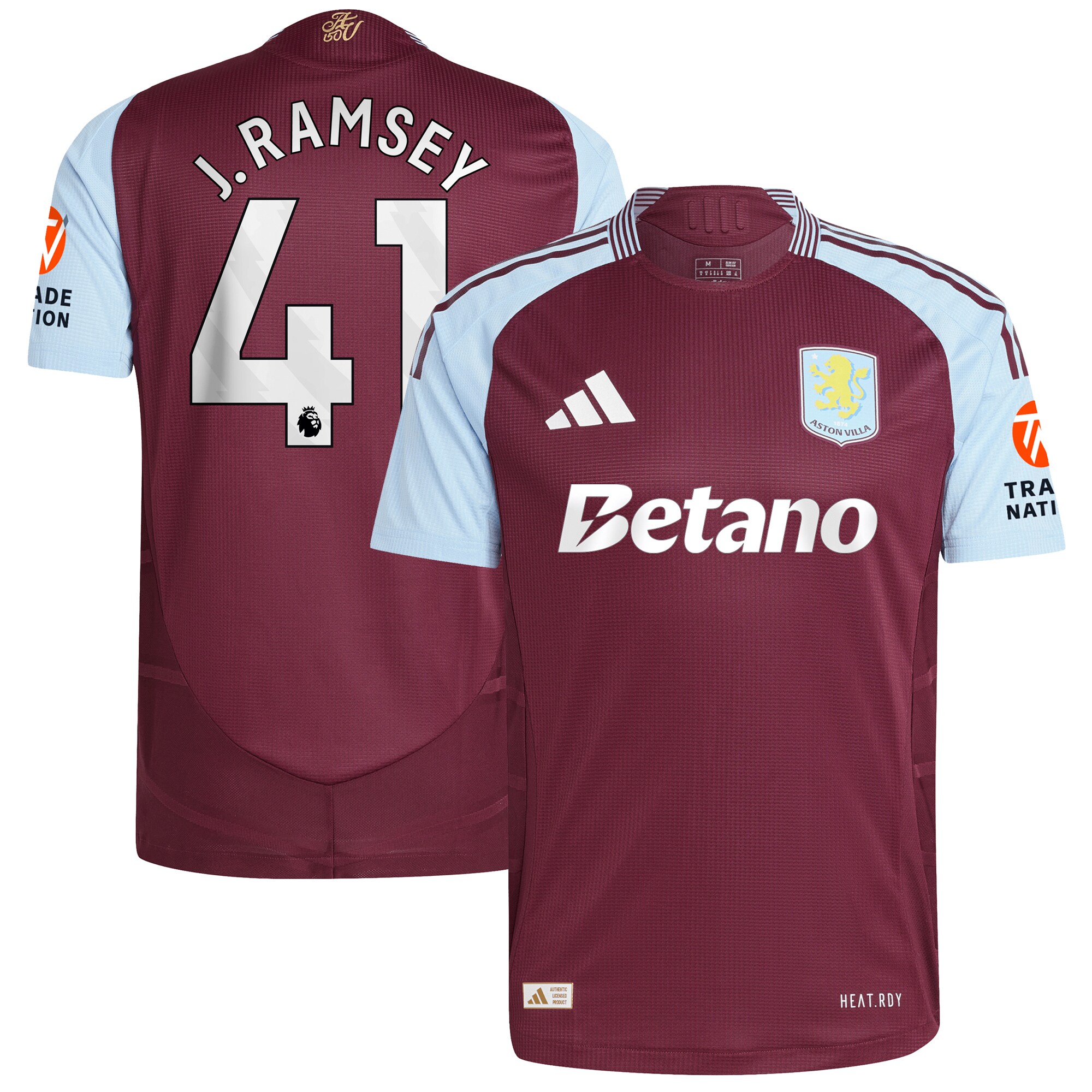 aston villa adidas home authentic shirt 2024-25 with j. ramsey 41 printing Collection - Official Aston Villa Shirts & Jerseys
