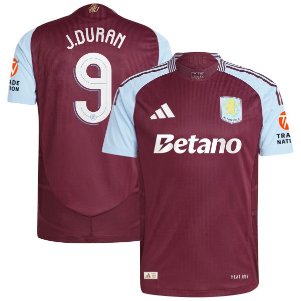 aston villa adidas home authentic shirt 2024-25 with j.duran 9 cup printing Collection - Official Aston Villa Shirts & Jerseys