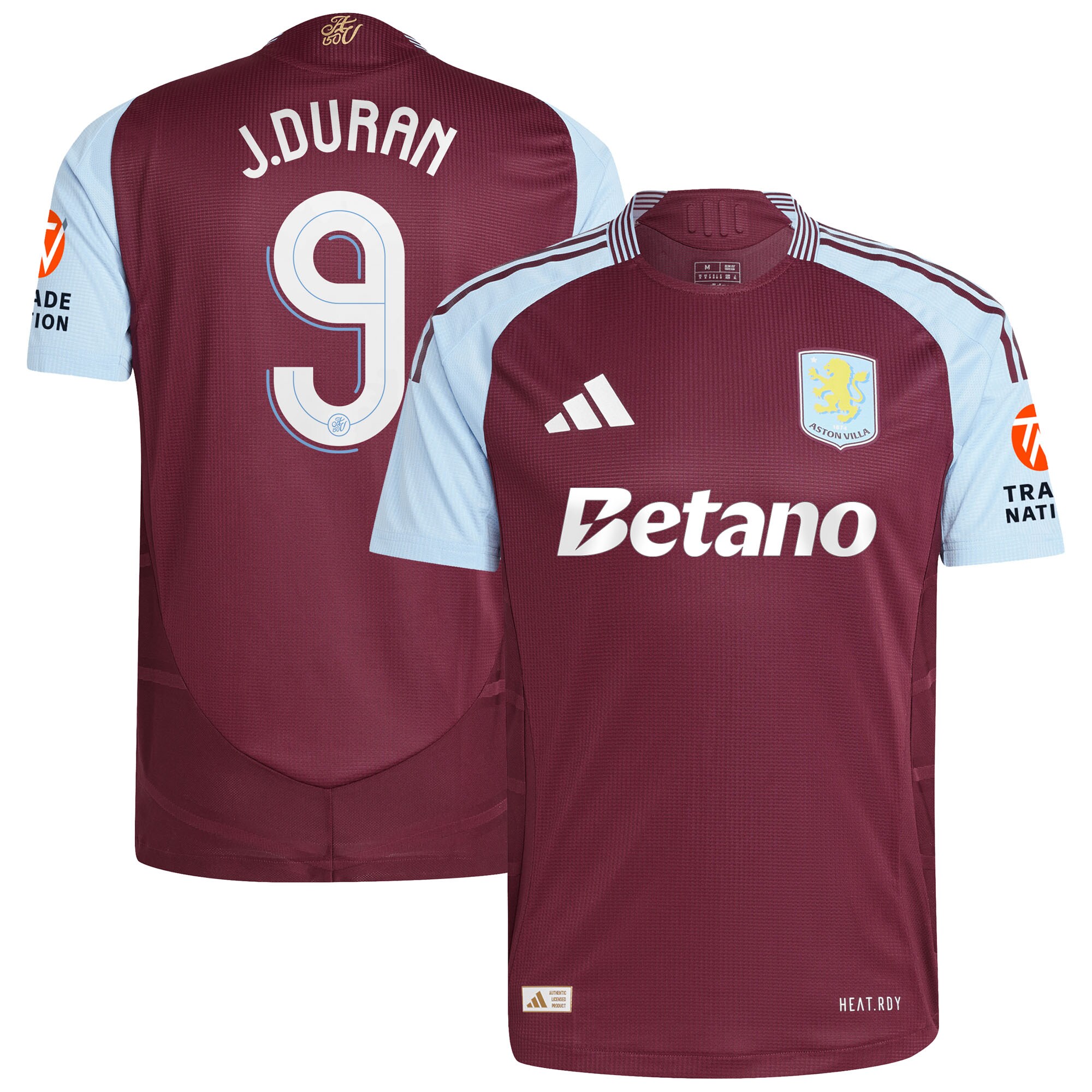 aston villa adidas home authentic shirt 2024-25 with j.duran 9 cup printing Collection - Official Aston Villa Shirts & Jerseys