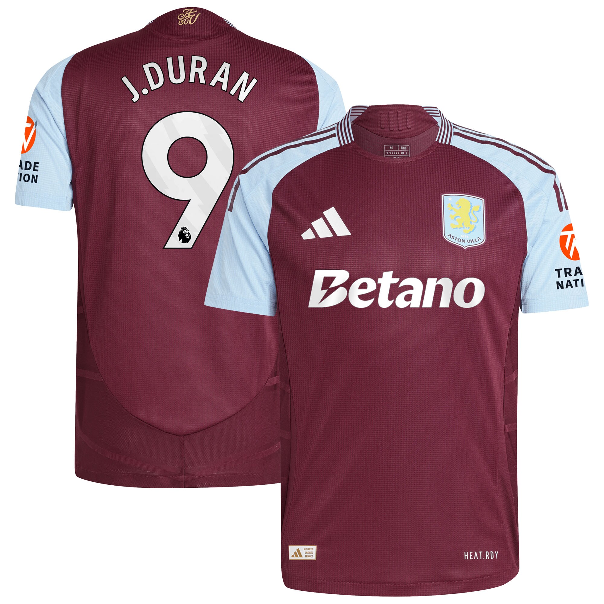 aston villa adidas home authentic shirt 2024-25 with j.duran 9 printing Collection - Official Aston Villa Shirts & Jerseys