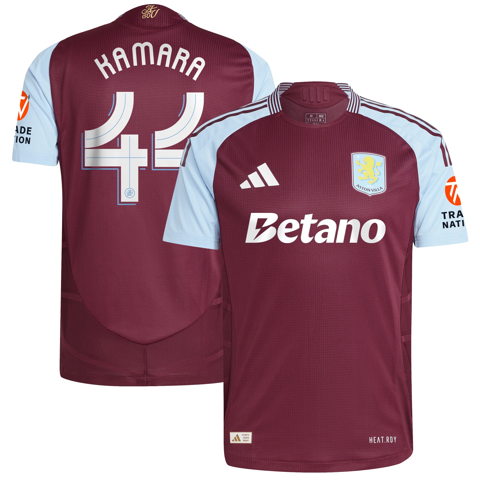 aston villa adidas home authentic shirt 2024-25 with kamara 44 cup printing Collection - Official Aston Villa Shirts & Jerseys