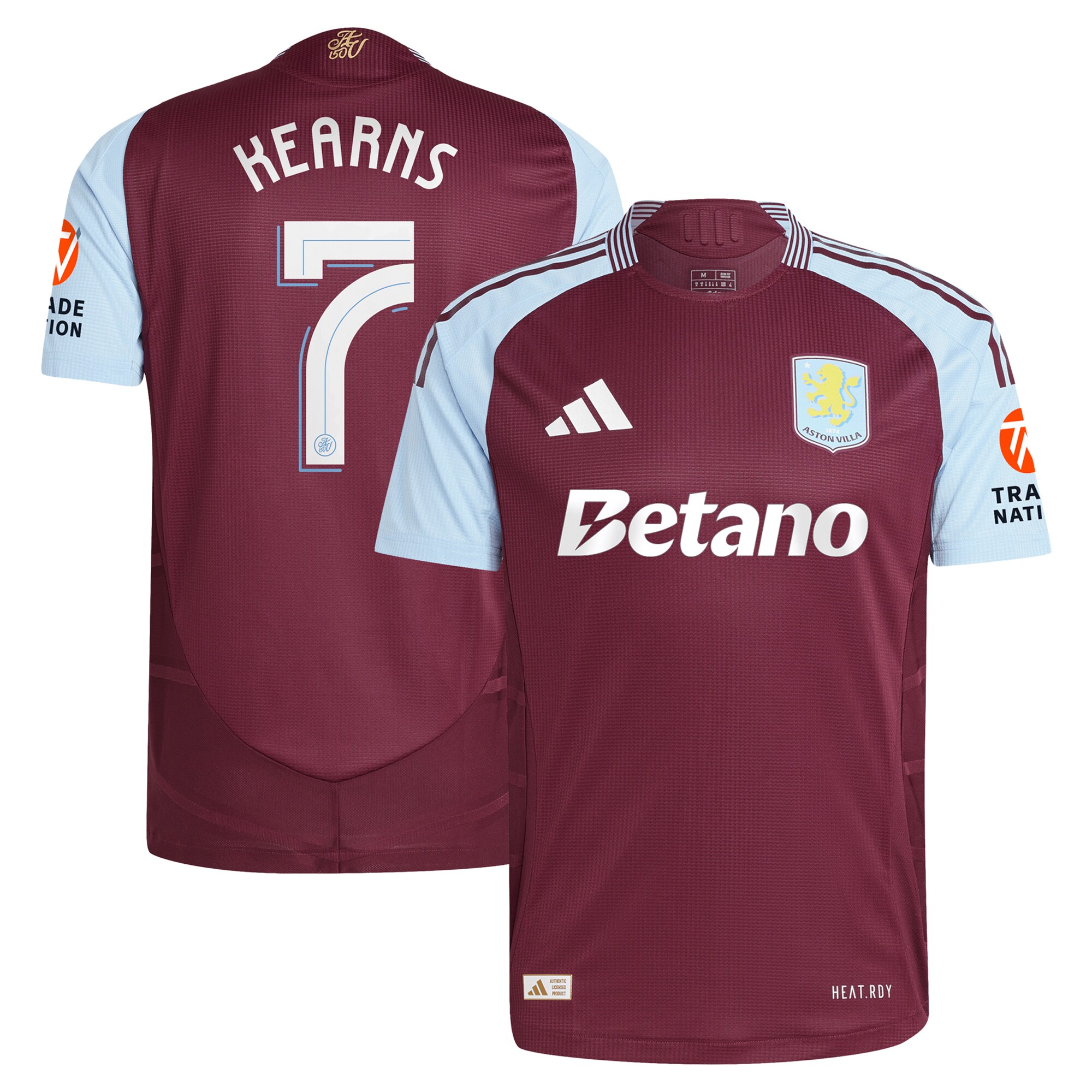 aston villa adidas home authentic shirt 2024-25 with kearns 7 cup printing Collection - Official Aston Villa Shirts & Jerseys