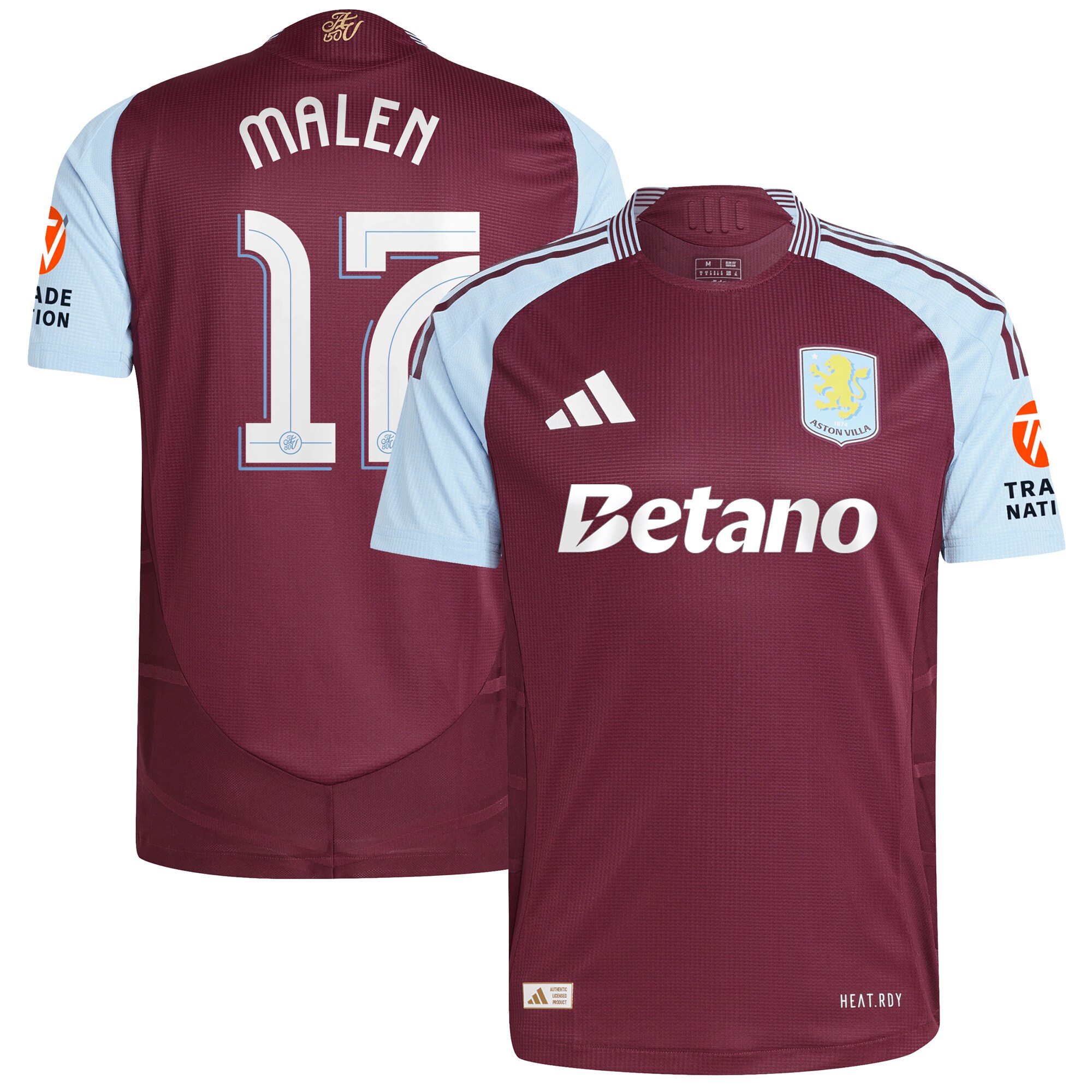 aston villa adidas home authentic shirt 2024-25 with malen 17 cup printing Collection - Official Aston Villa Shirts & Jerseys
