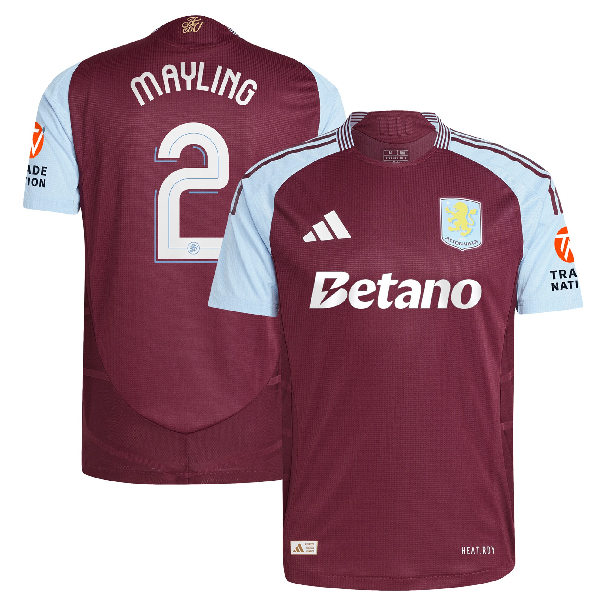 aston villa adidas home authentic shirt 2024-25 with mayling 2 cup printing Collection - Official Aston Villa Shirts & Jerseys