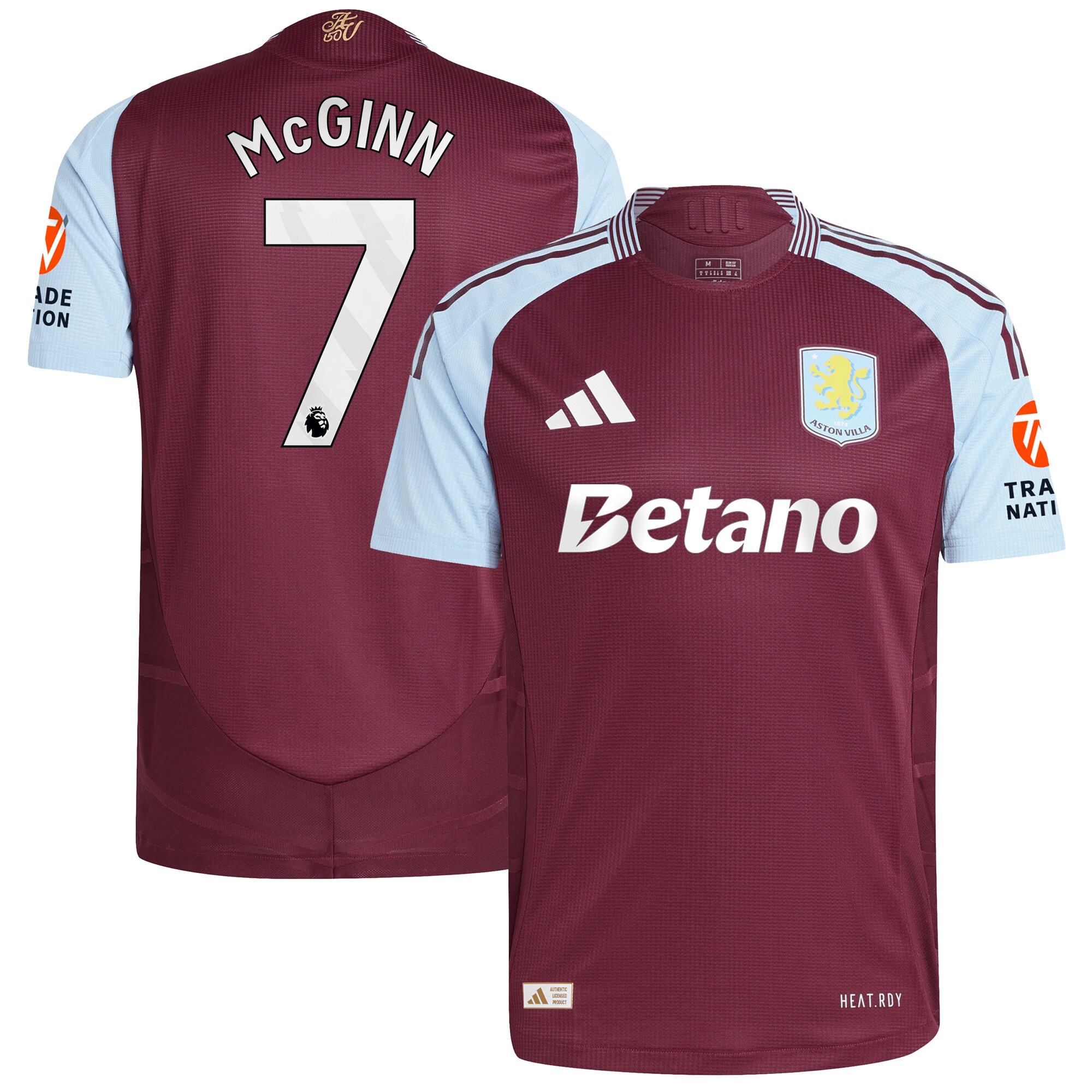 aston villa adidas home authentic shirt 2024-25 with mcginn 7 printing Collection - Official Aston Villa Shirts & Jerseys