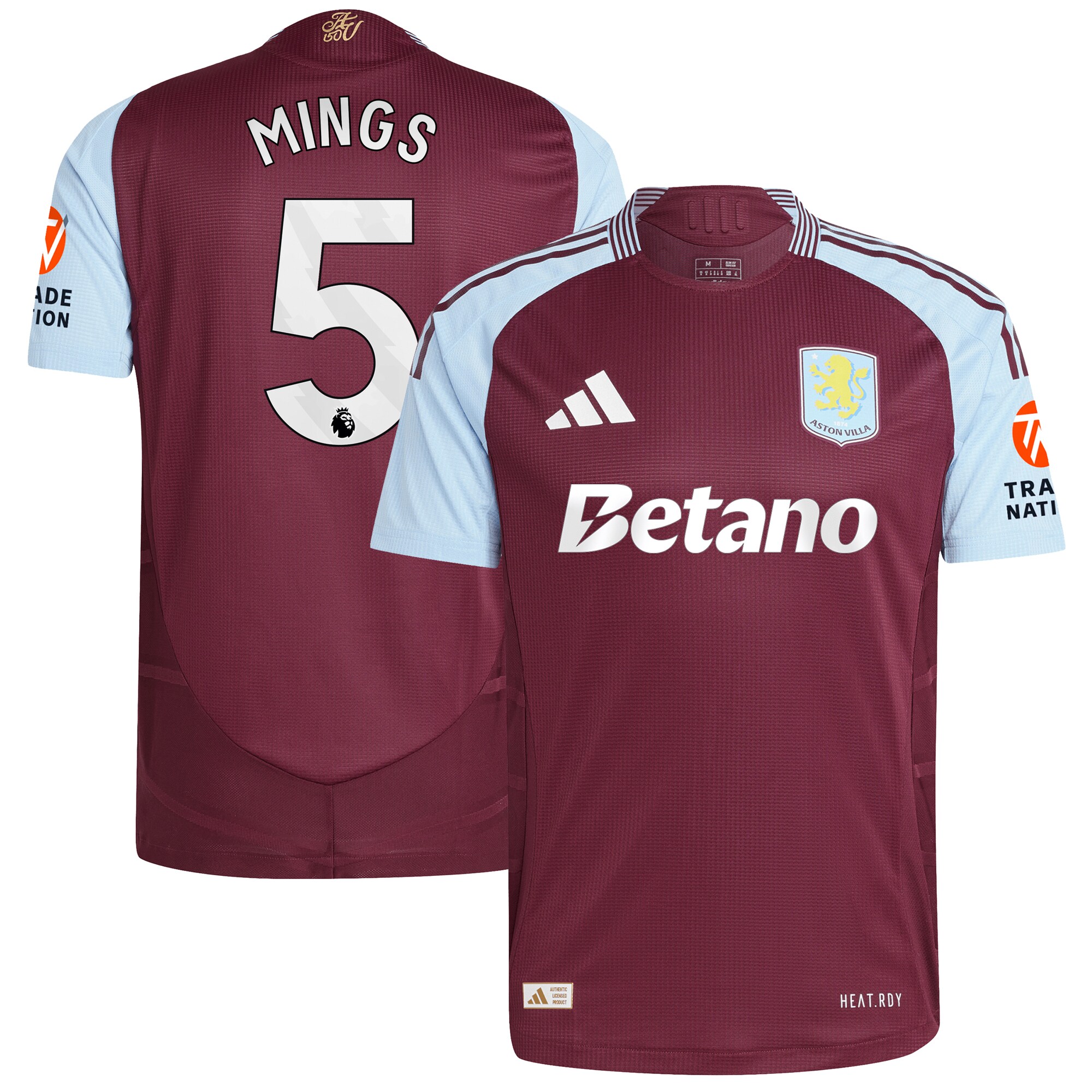 aston villa adidas home authentic shirt 2024-25 with mings 5 printing Collection - Official Aston Villa Shirts & Jerseys