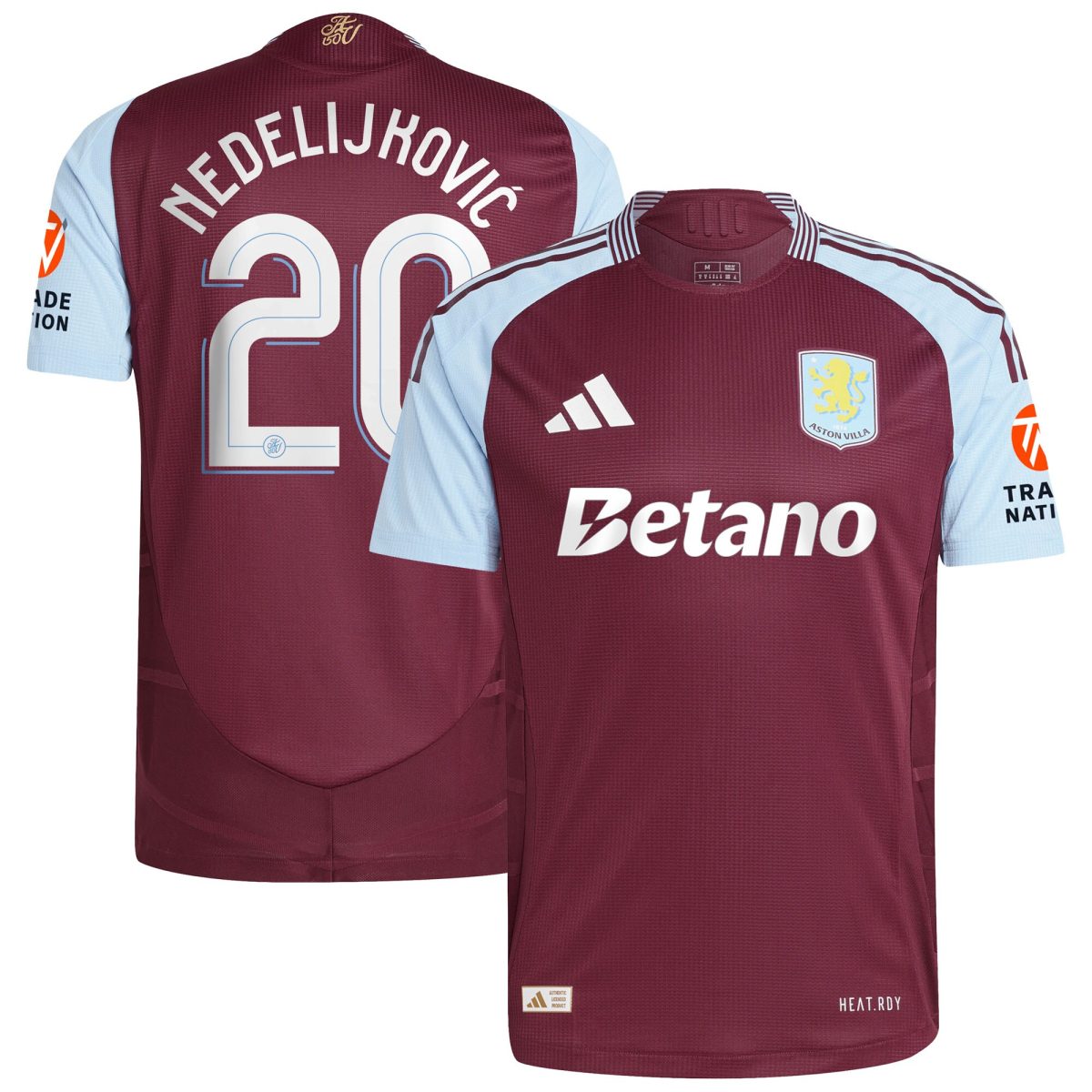 aston villa adidas home authentic shirt 2024-25 with nedeljković 20 cup printing Collection - Official Aston Villa Shirts & Jerseys
