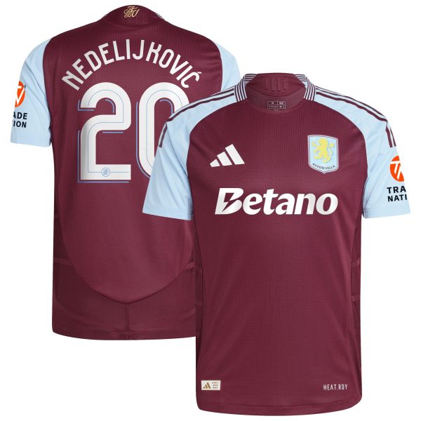 aston villa adidas home authentic shirt 2024-25 with nedeljković 20 cup printing Collection - Official Aston Villa Shirts & Jerseys