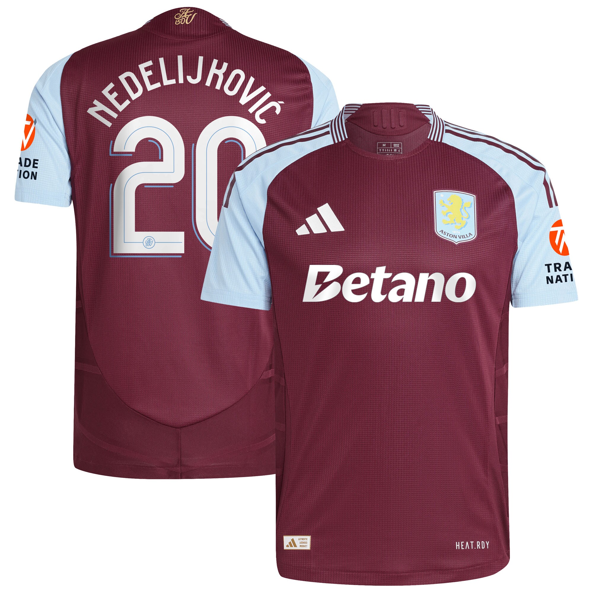 aston villa adidas home authentic shirt 2024-25 with nedeljković 20 cup printing Collection - Official Aston Villa Shirts & Jerseys