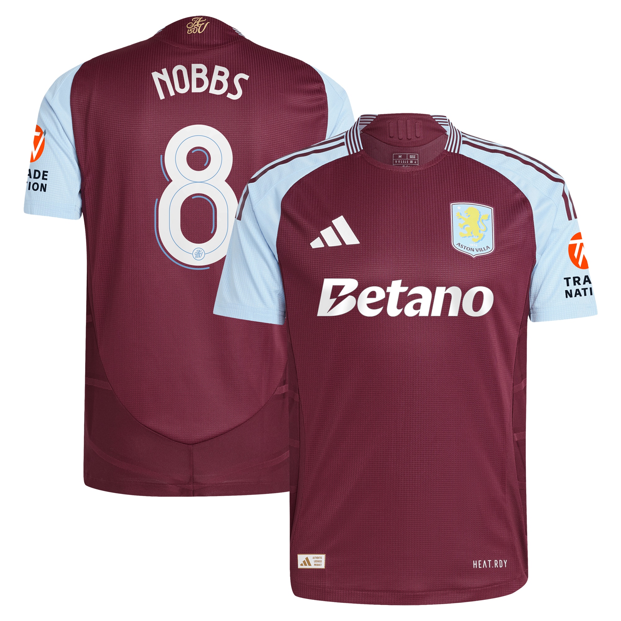 aston villa adidas home authentic shirt 2024-25 with nobbs 8 cup printing Collection - Official Aston Villa Shirts & Jerseys