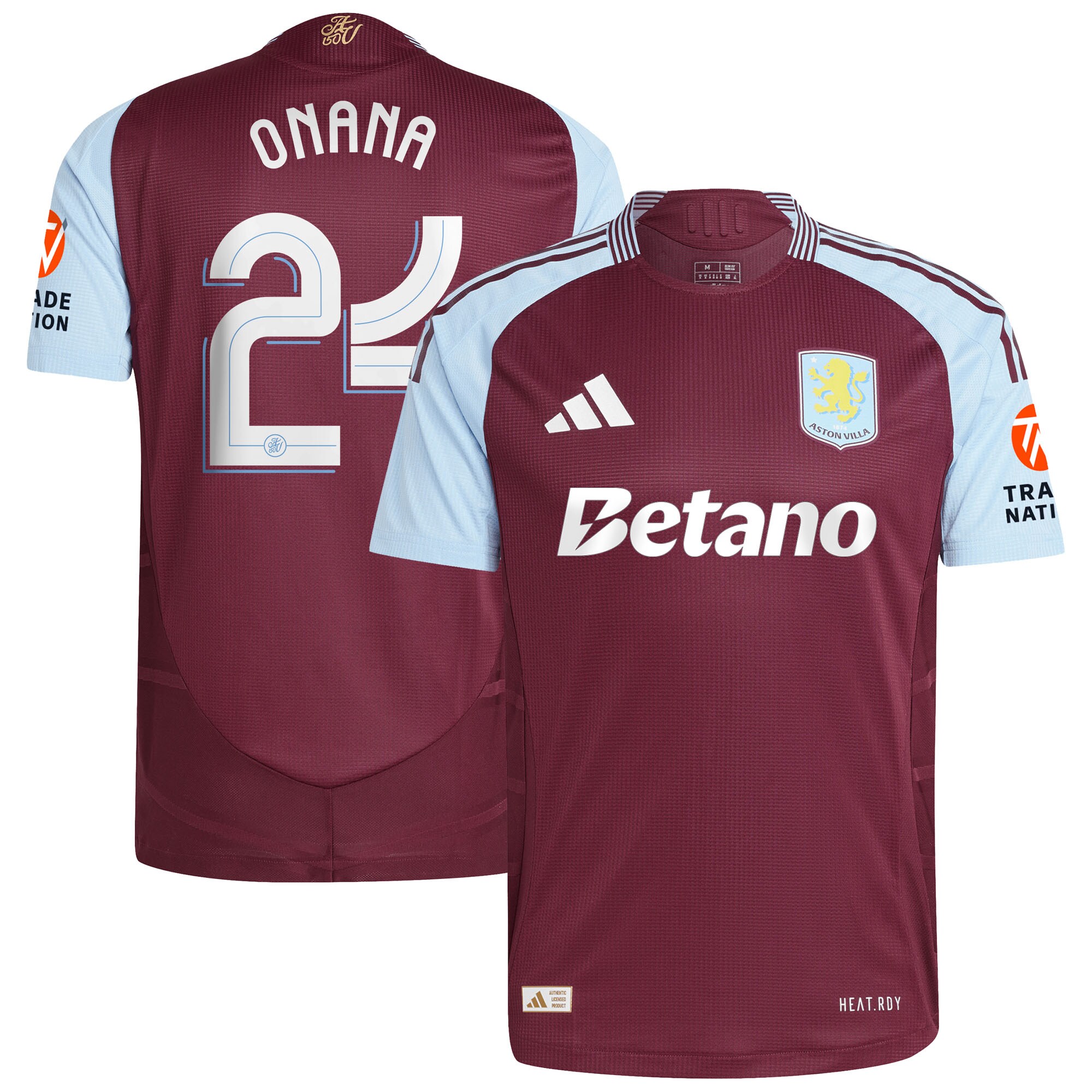 aston villa adidas home authentic shirt 2024-25 with onana 24 cup printing Collection - Official Aston Villa Shirts & Jerseys