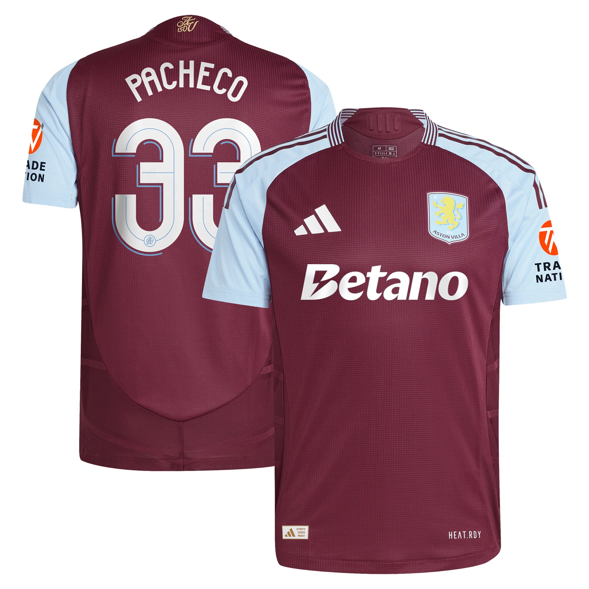 aston villa adidas home authentic shirt 2024-25 with pacheco 33 cup printing Collection - Official Aston Villa Shirts & Jerseys