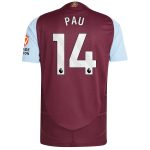 aston villa adidas home authentic shirt 2024-25 with pau 14 printing Collection - Official Aston Villa Shirts & Jerseys