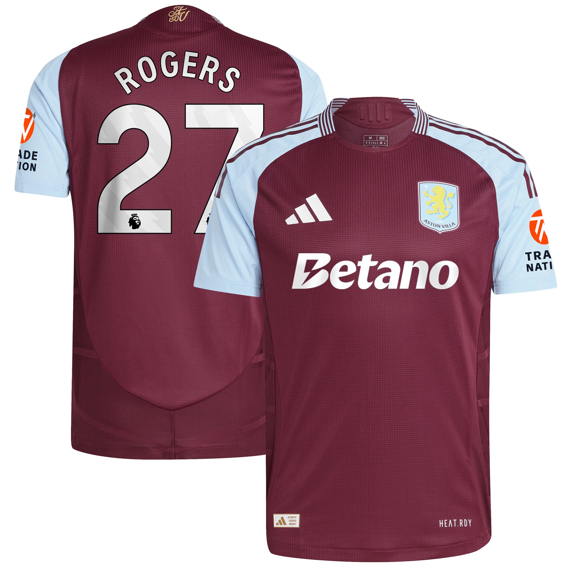 aston villa adidas home authentic shirt 2024-25 with rogers 27 printing Collection - Official Aston Villa Shirts & Jerseys