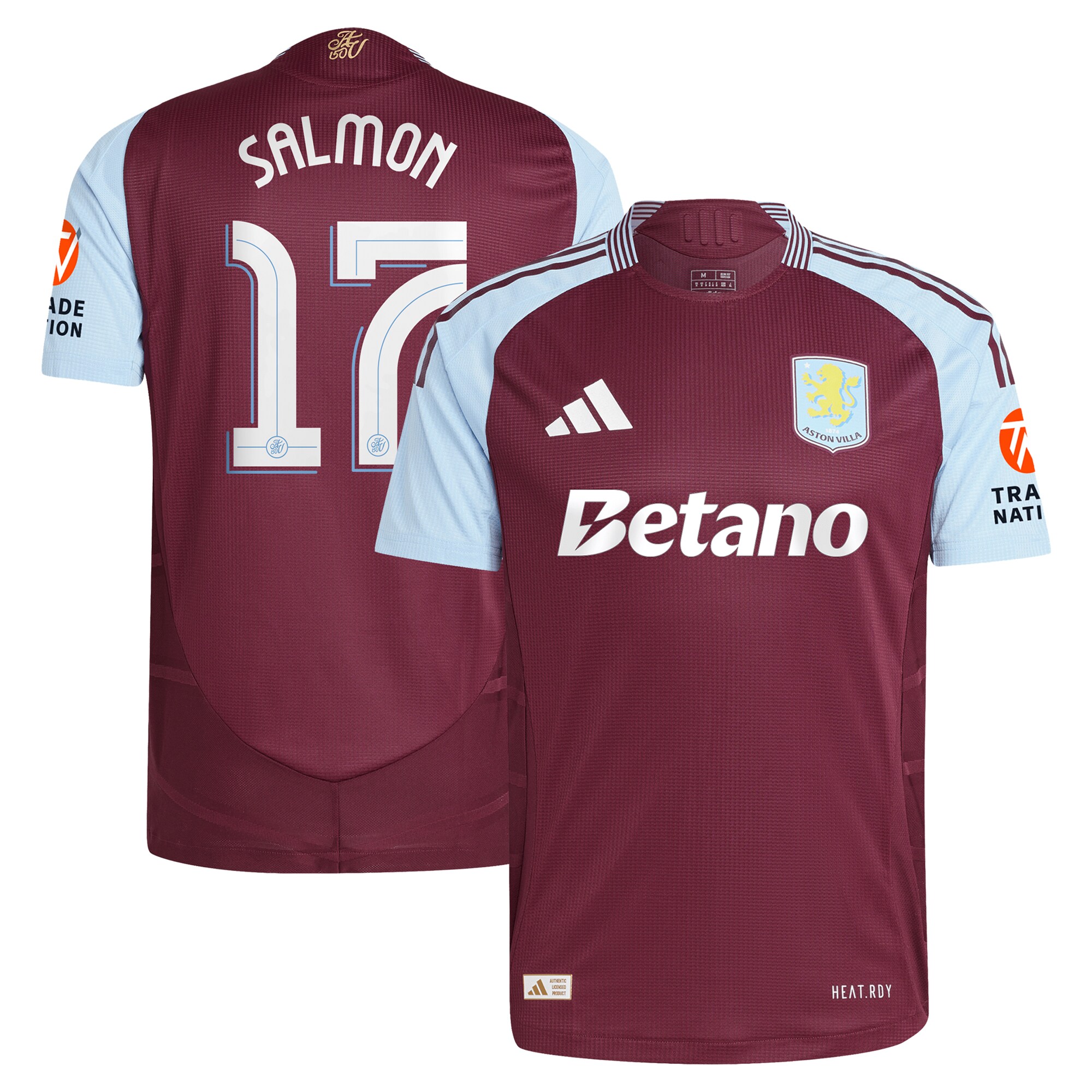 aston villa adidas home authentic shirt 2024-25 with salmon 17 cup printing Collection - Official Aston Villa Shirts & Jerseys