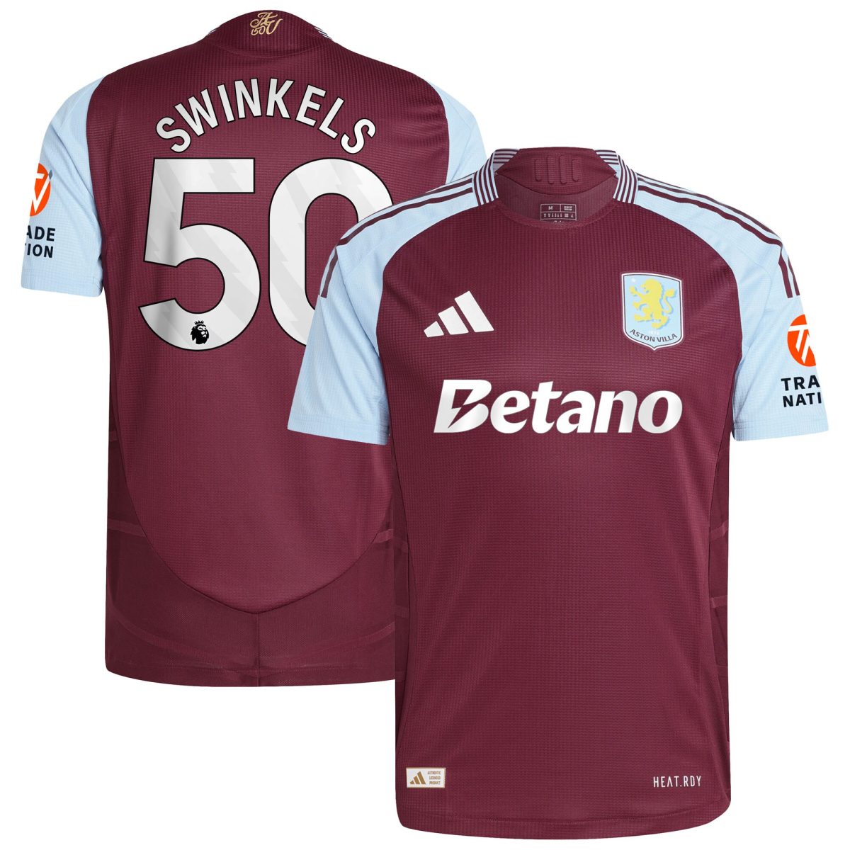 aston villa adidas home authentic shirt 2024-25 with swinkels 50 printing Collection - Official Aston Villa Shirts & Jerseys