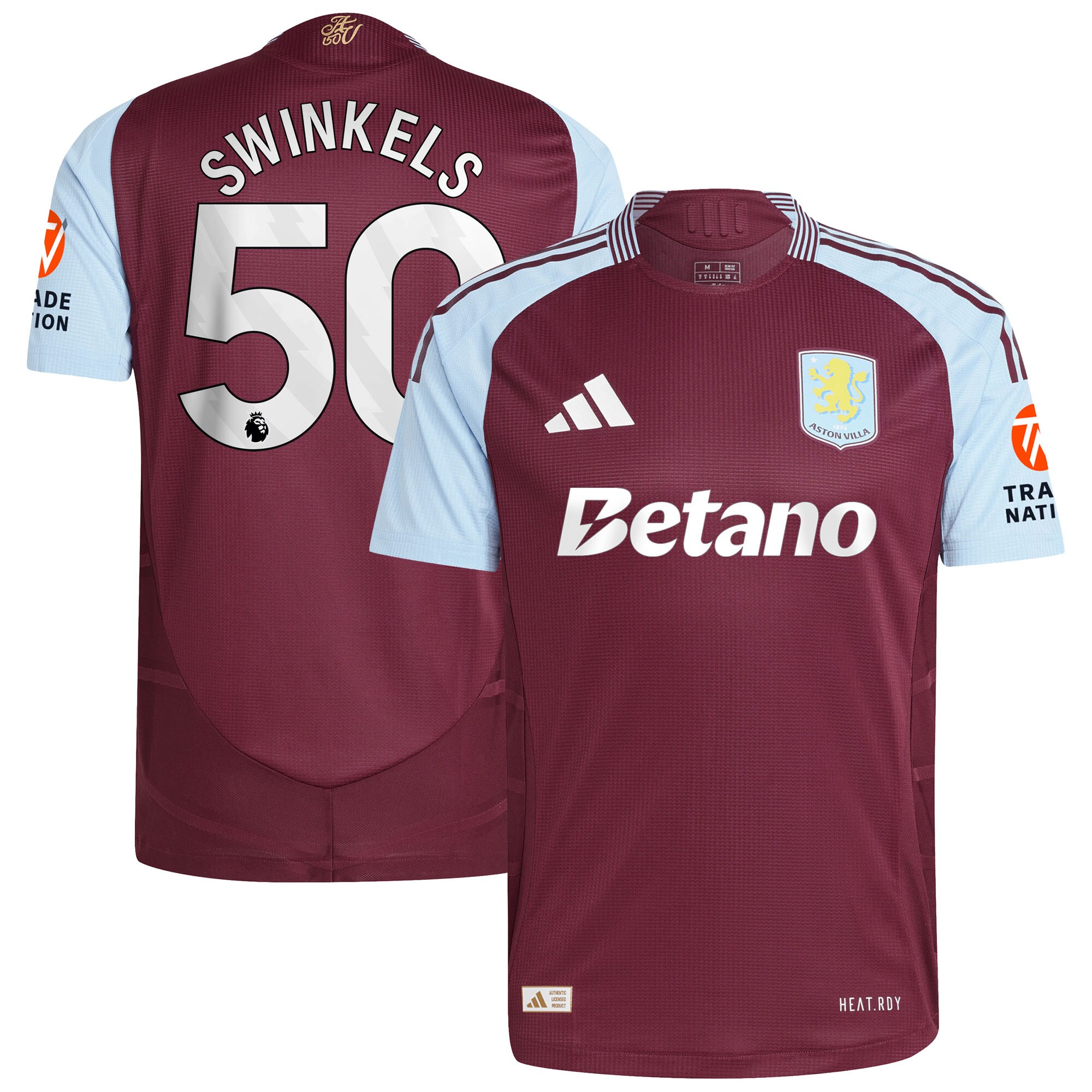 aston villa adidas home authentic shirt 2024-25 with swinkels 50 printing Collection - Official Aston Villa Shirts & Jerseys