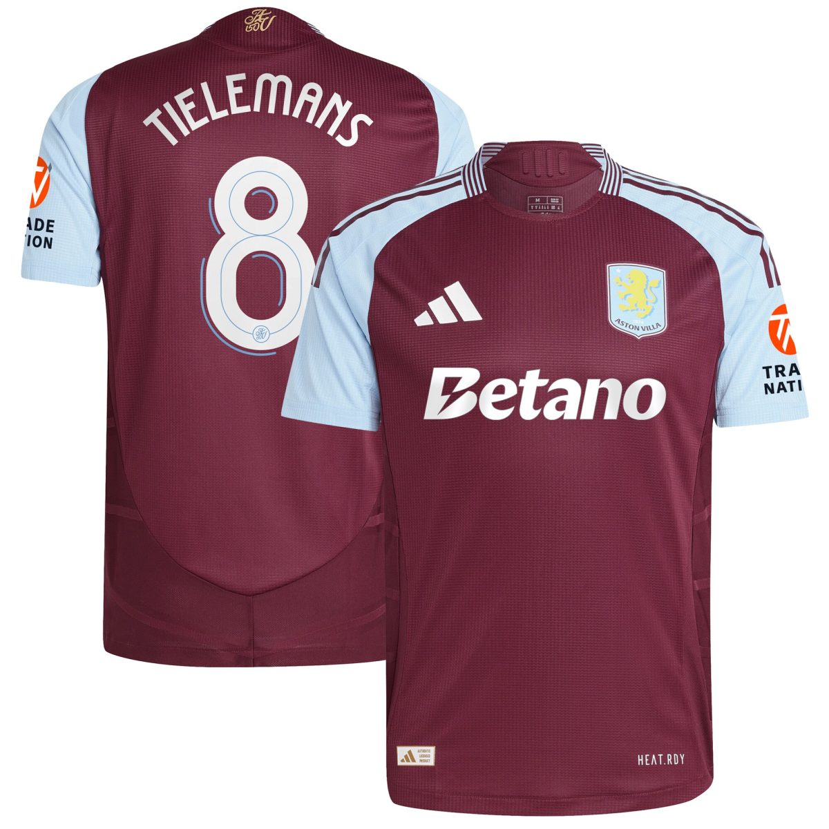 aston villa adidas home authentic shirt 2024-25 with tielemans 8 cup printing Collection - Official Aston Villa Shirts & Jerseys