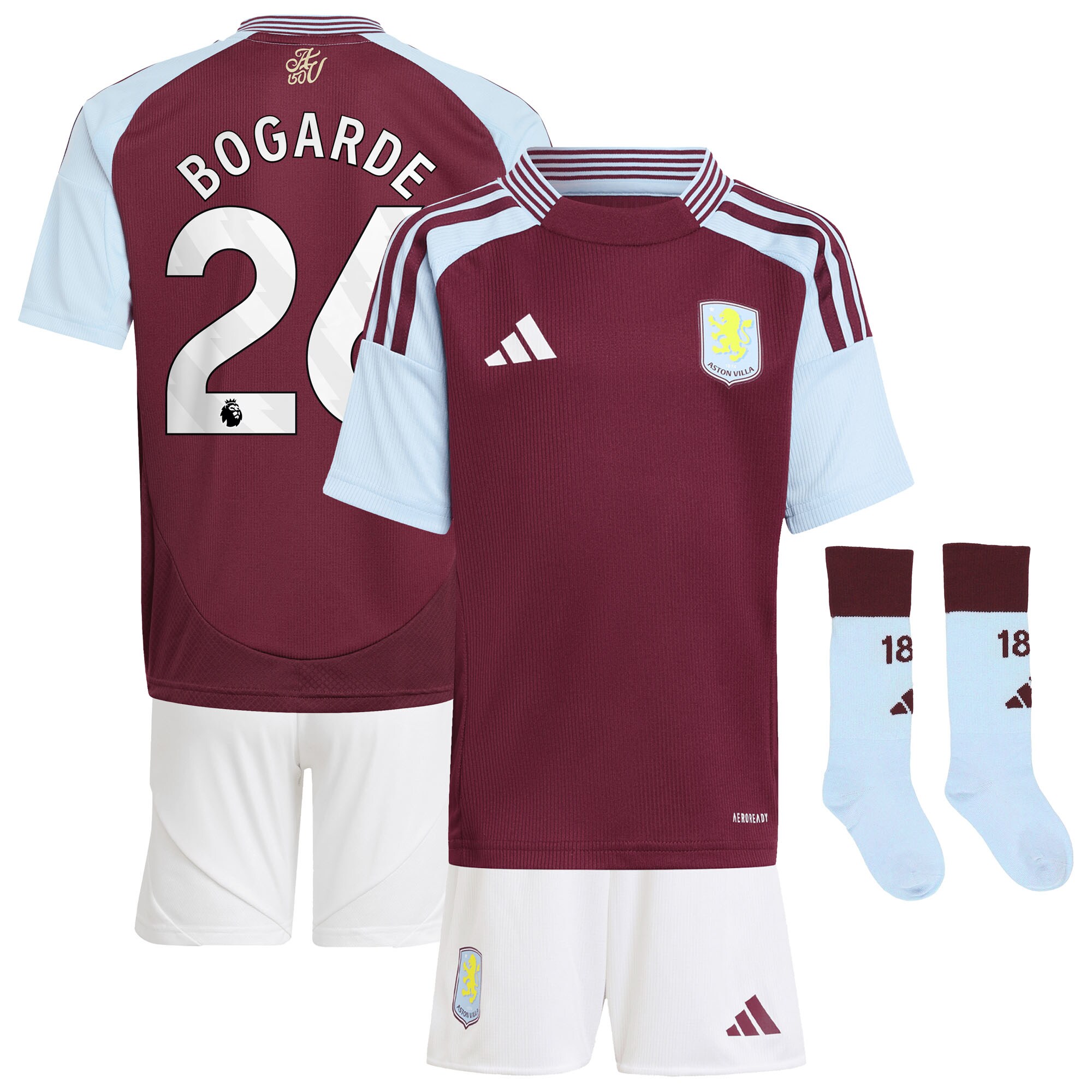 aston villa adidas home mini kit 2024-25 with bogarde 26 printing Collection - Official Aston Villa Shirts & Jerseys