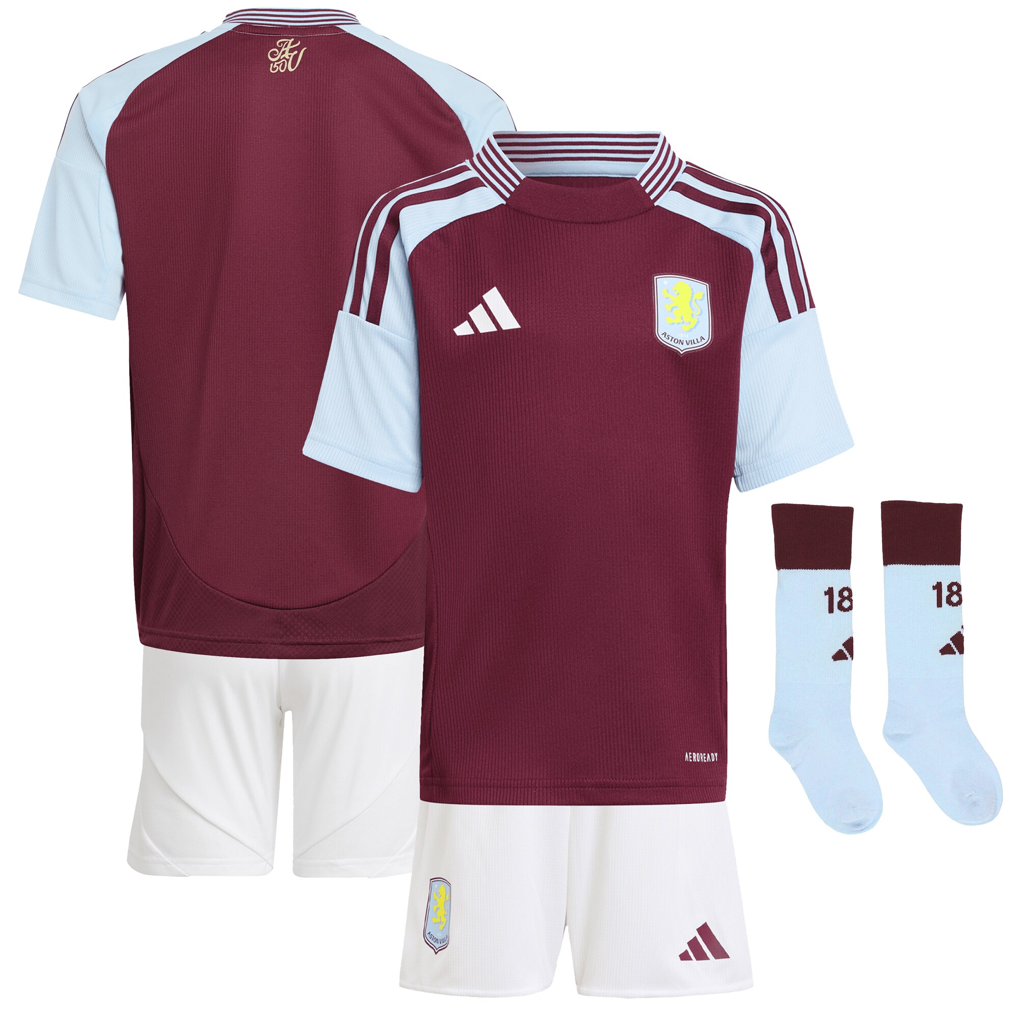 aston villa adidas home mini kit 2024-25 with custom printing Collection - Official Aston Villa Shirts & Jerseys