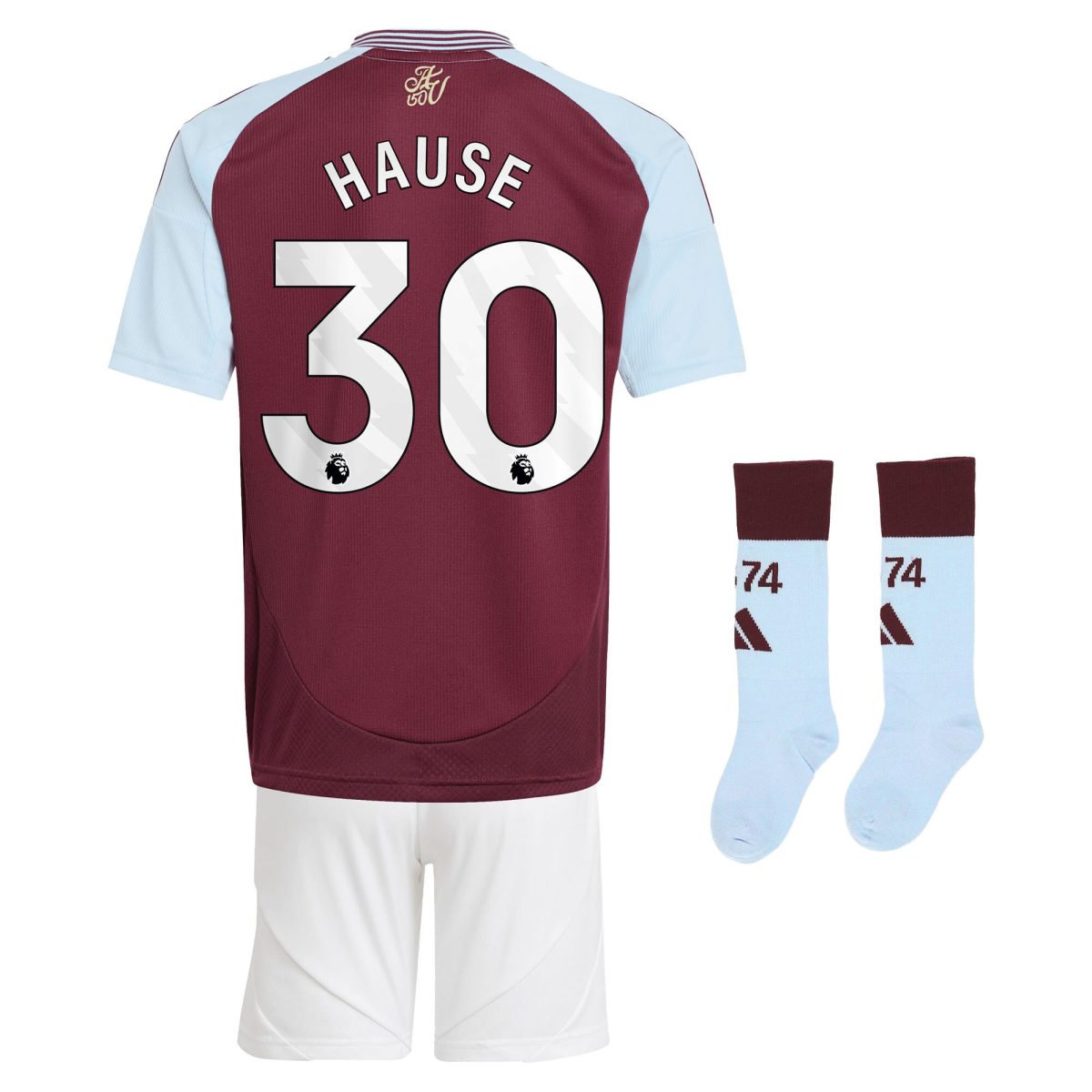 aston villa adidas home mini kit 2024-25 with hause 30 printing Collection - Official Aston Villa Shirts & Jerseys