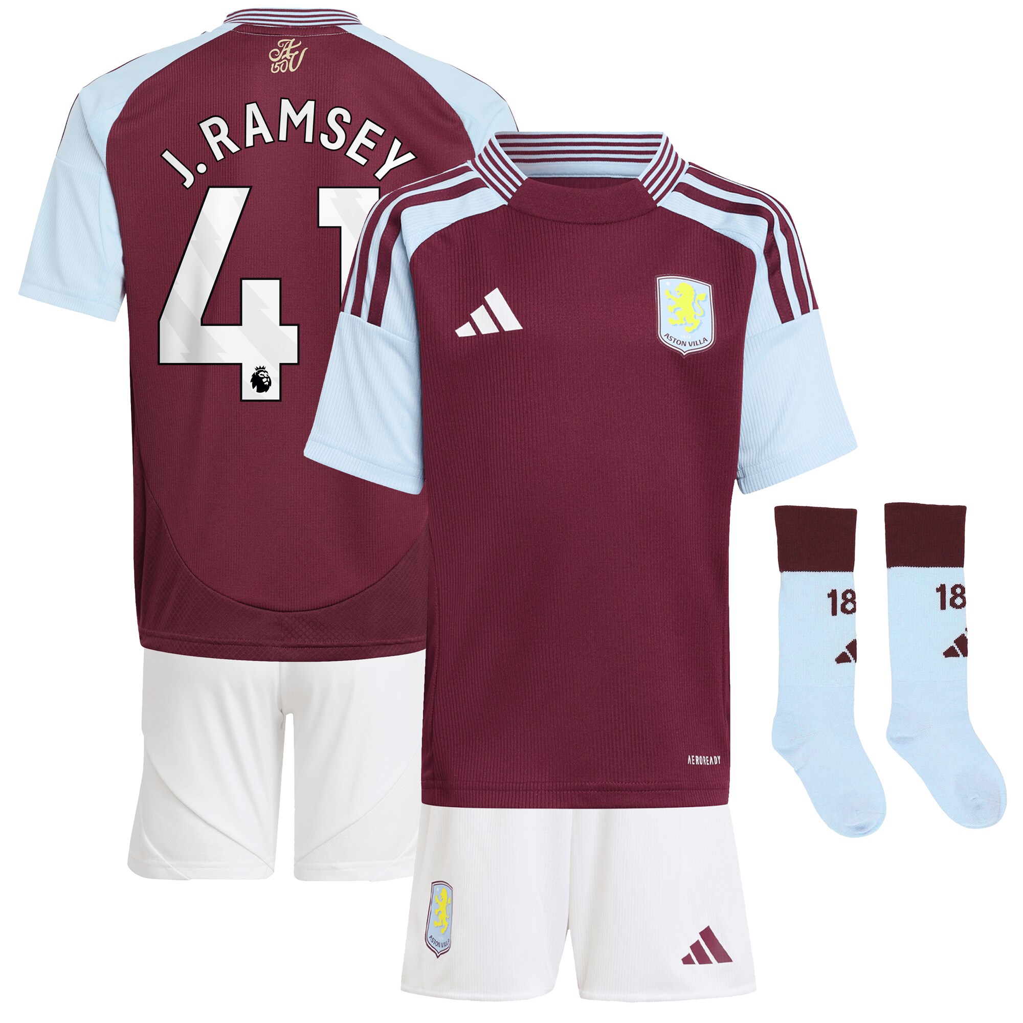 aston villa adidas home mini kit 2024-25 with j. ramsey 41 printing Collection - Official Aston Villa Shirts & Jerseys