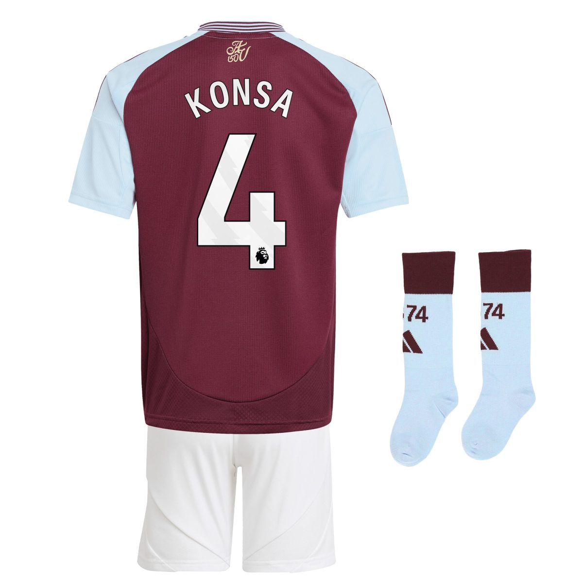 aston villa adidas home mini kit 2024-25 with konsa 4 printing Collection - Official Aston Villa Shirts & Jerseys