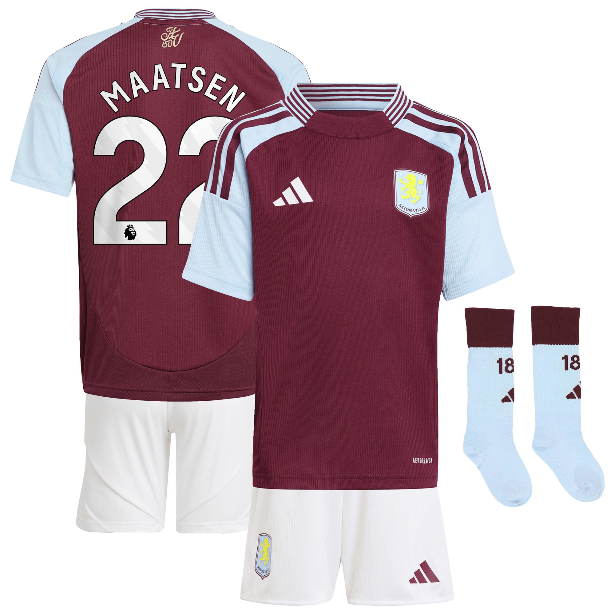 aston villa adidas home mini kit 2024-25 with maatsen 22 printing Collection - Official Aston Villa Shirts & Jerseys