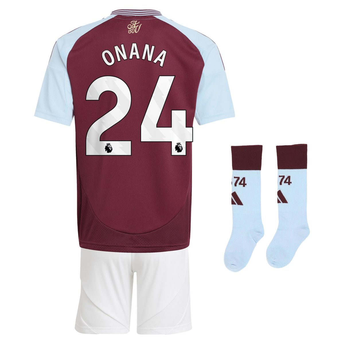 aston villa adidas home mini kit 2024-25 with onana 24 printing Collection - Official Aston Villa Shirts & Jerseys