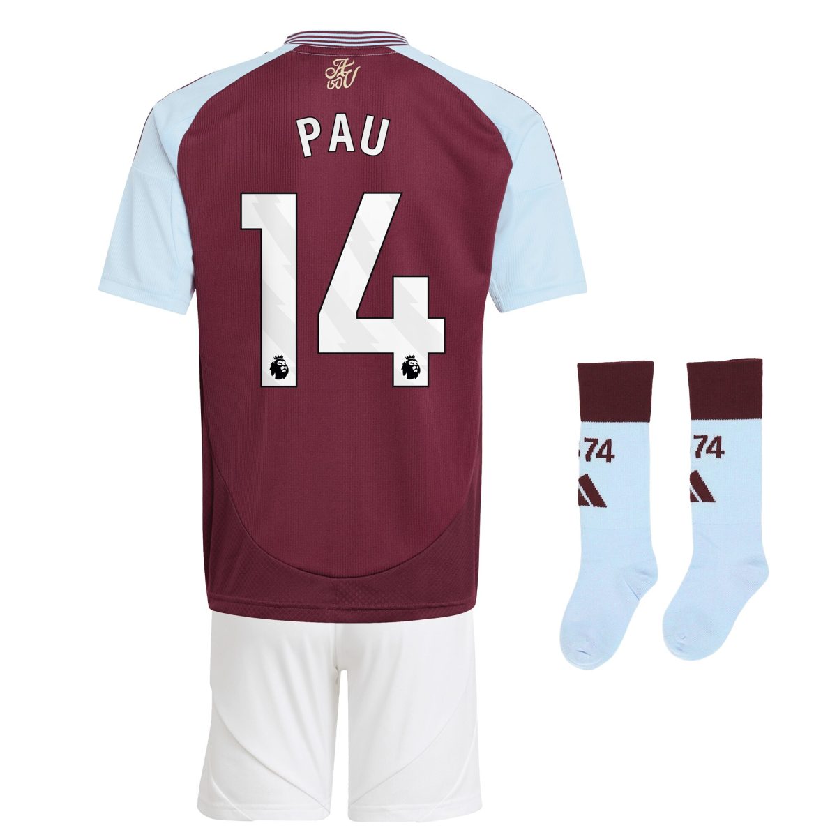 aston villa adidas home mini kit 2024-25 with pau 14 printing Collection - Official Aston Villa Shirts & Jerseys
