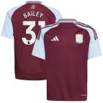 aston villa adidas home shirt 2024-25 – kids with bailey 31 printing Collection - Official Aston Villa Shirts & Jerseys