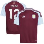 aston villa adidas home shirt 2024-25 – kids with digne 12 printing Collection - Official Aston Villa Shirts & Jerseys