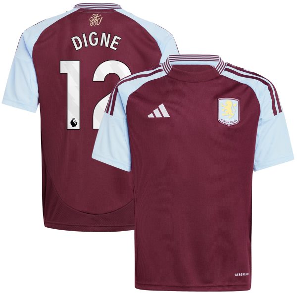 aston villa adidas home shirt 2024-25 – kids with digne 12 printing Collection - Official Aston Villa Shirts & Jerseys