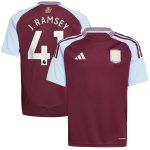 aston villa adidas home shirt 2024-25 – kids with j. ramsey 41 printing Collection - Official Aston Villa Shirts & Jerseys