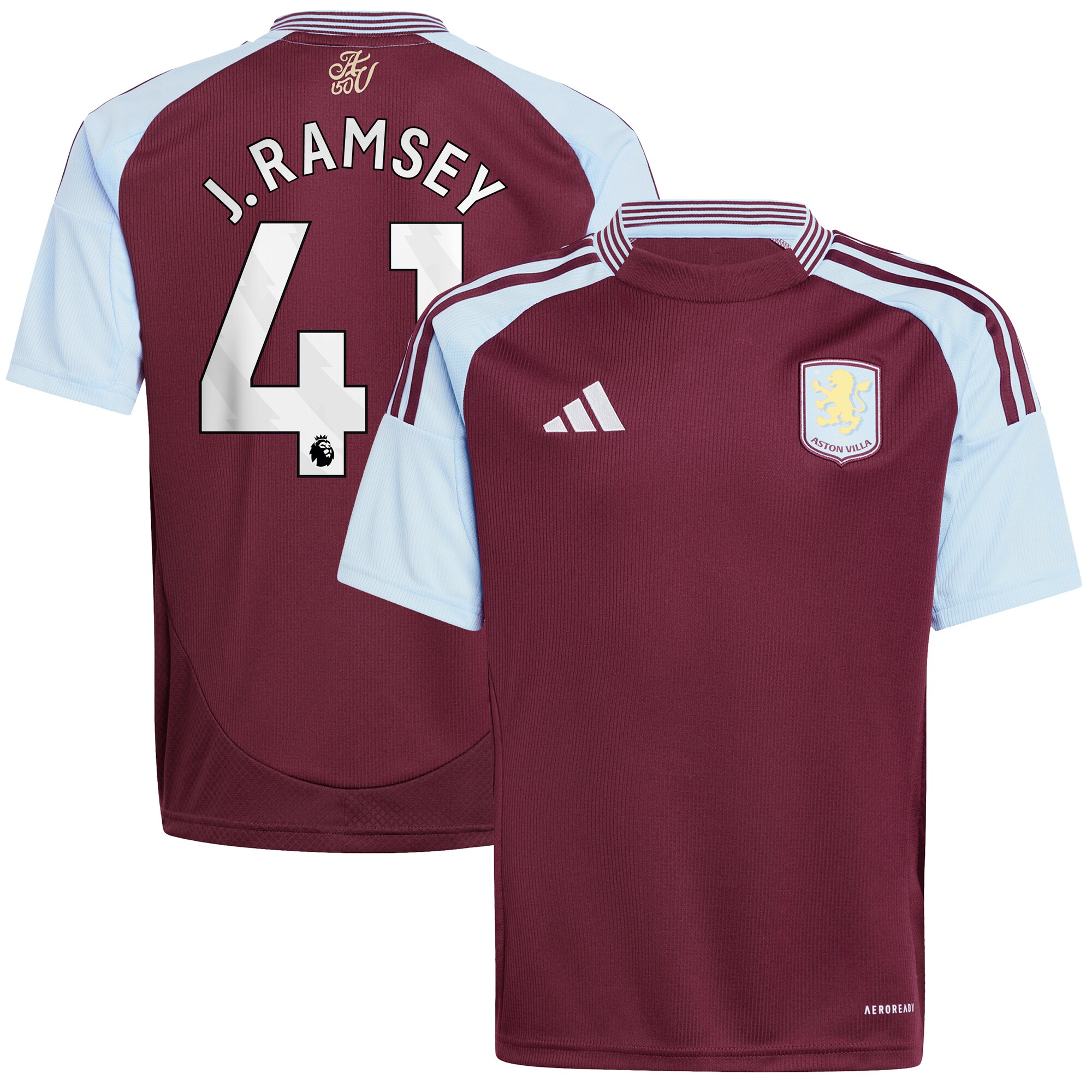 aston villa adidas home shirt 2024-25 – kids with j. ramsey 41 printing Collection - Official Aston Villa Shirts & Jerseys